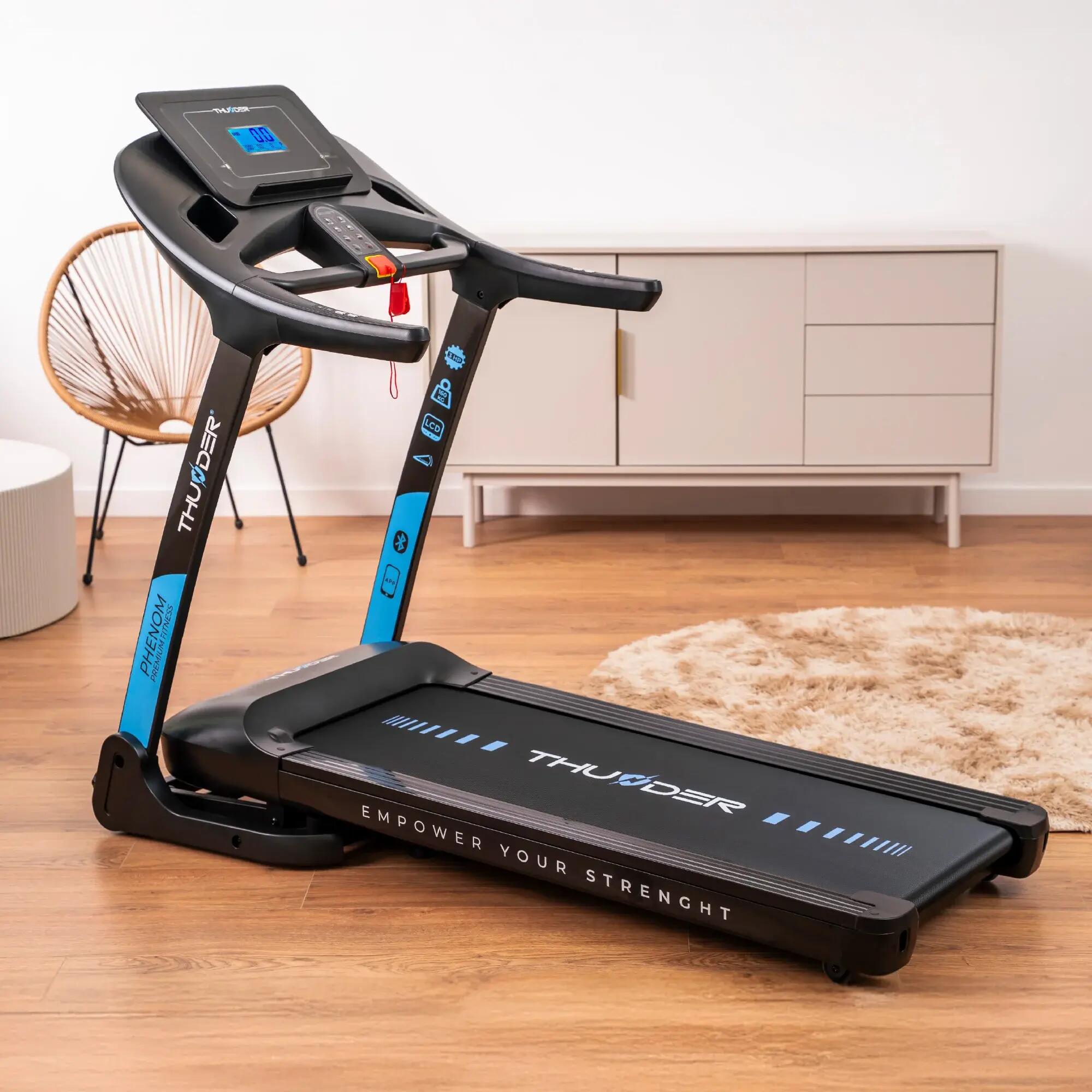 Futópad Thunder PHENOM-S-BLACK 120x45cm 18km/h FitShow dőlésszög állítás USB 3/12