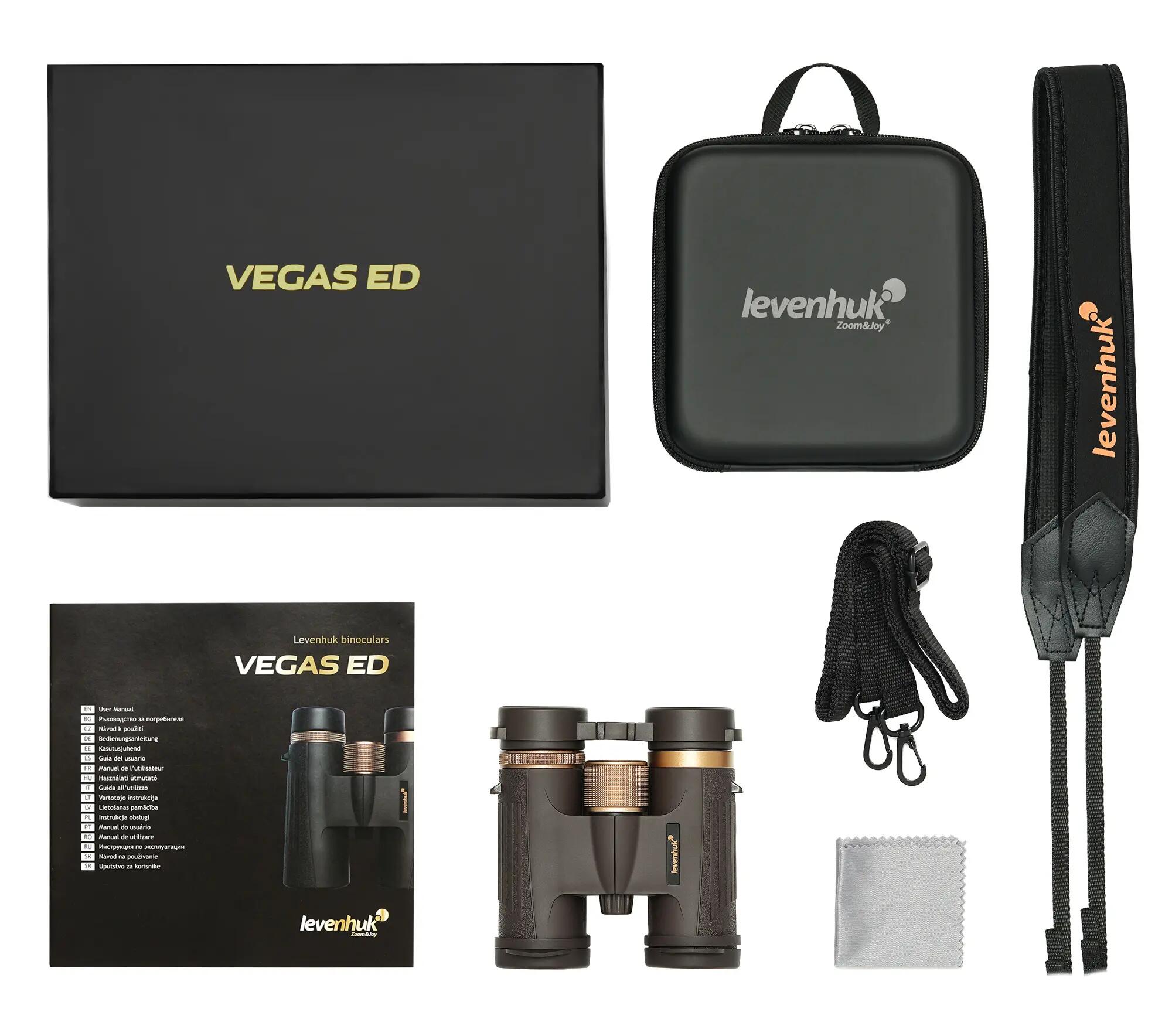 Levenhuk Vegas ED 10x42 Fernglas - ED-Optik, 10x, schwarz 6/15