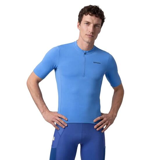 Maglia da ciclismo gravel mezza zip da uomo GM5 Terraquest Blue Blu