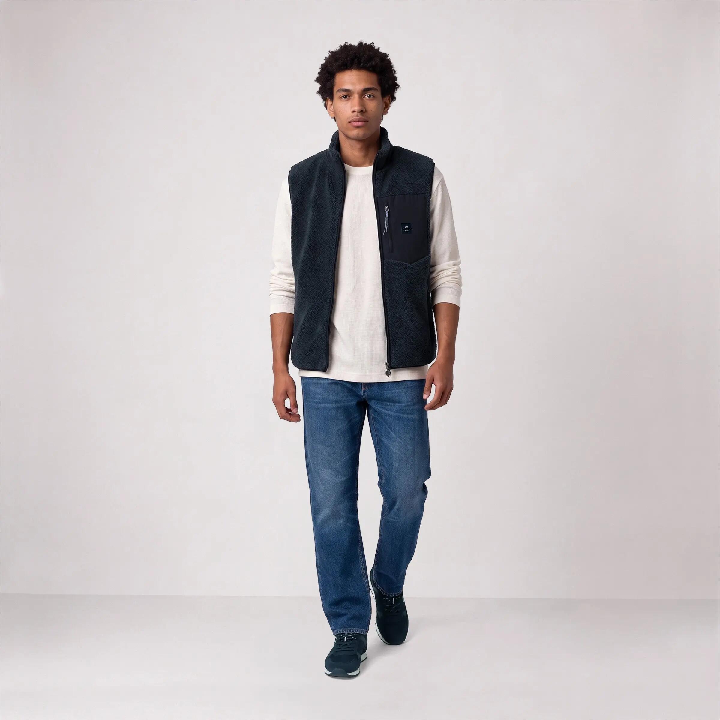 Mouwloze fleecejas Montreal blauw 6/6