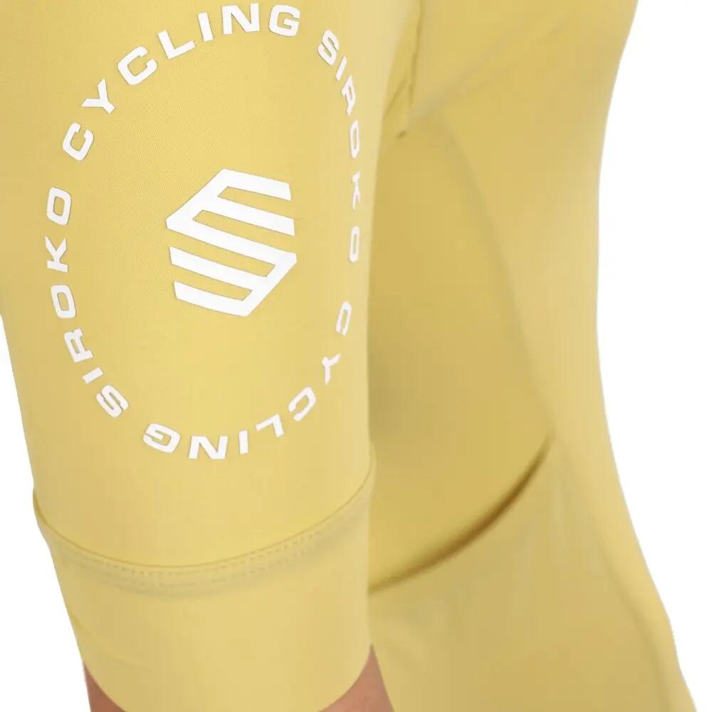 Maglia da ciclismo gravel a maniche corte donna GM2-W Golden Pedals Green Giallo 5/8