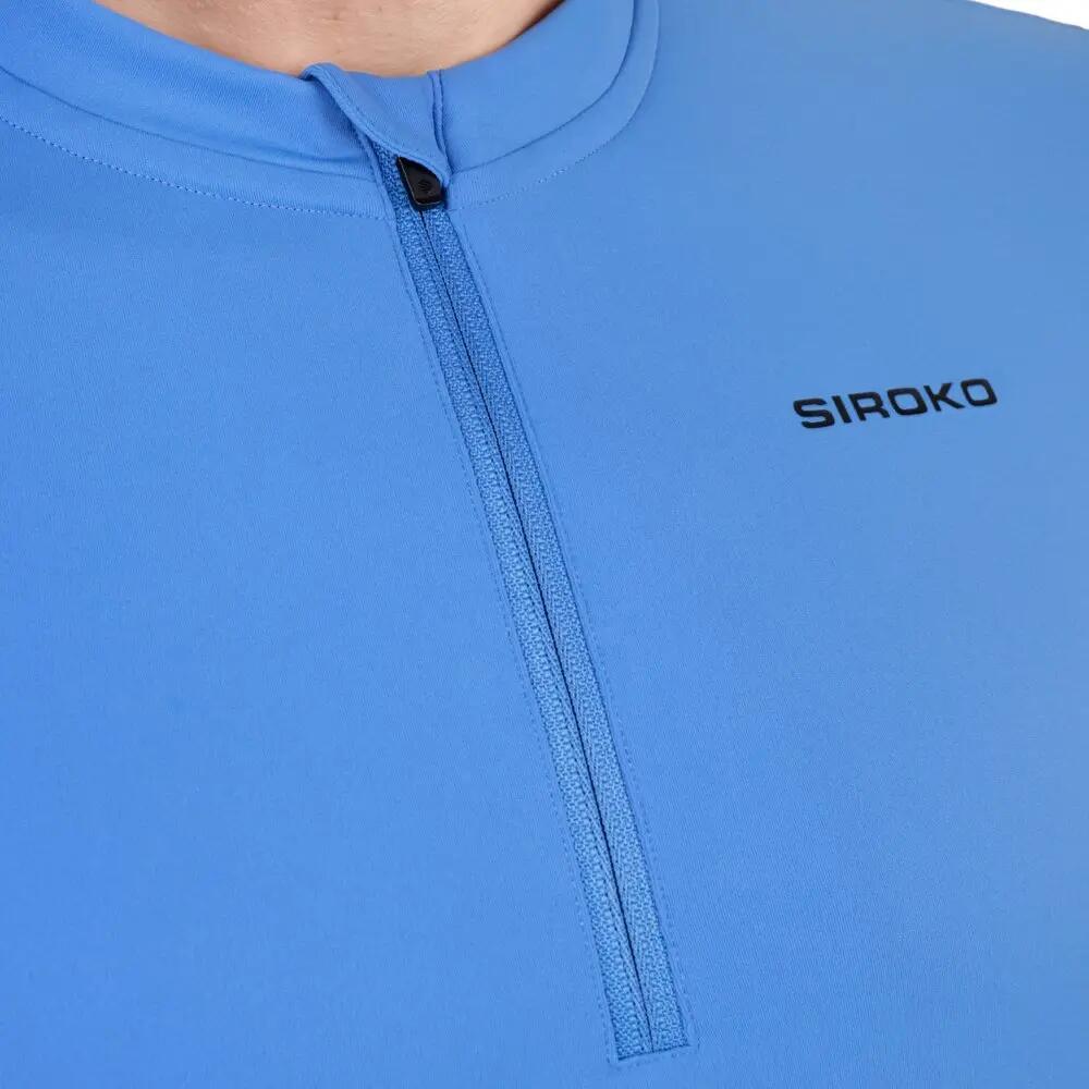Maillot cyclisme gravel demi-zip homme GM5 Terraquest Blue Bleu 4/8