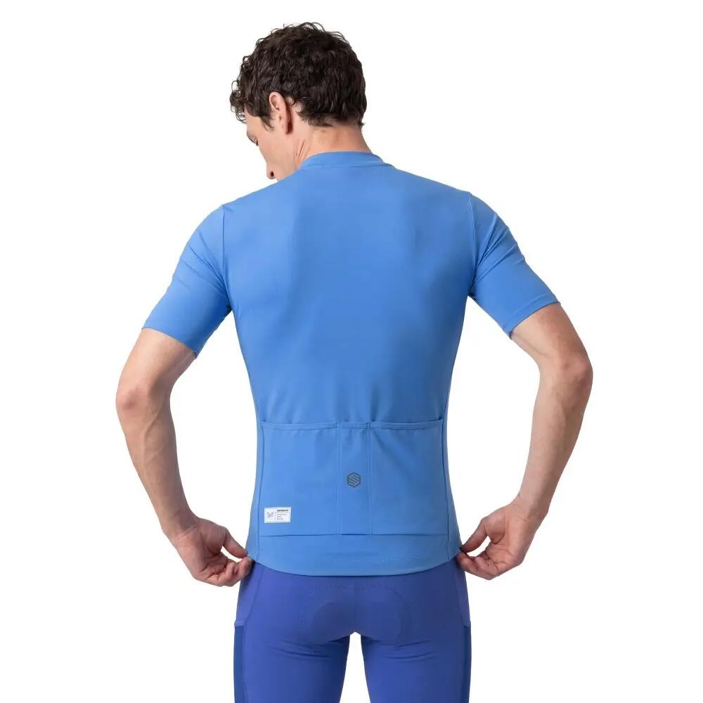 Maillot cyclisme gravel demi-zip homme GM5 Terraquest Blue Bleu 2/8