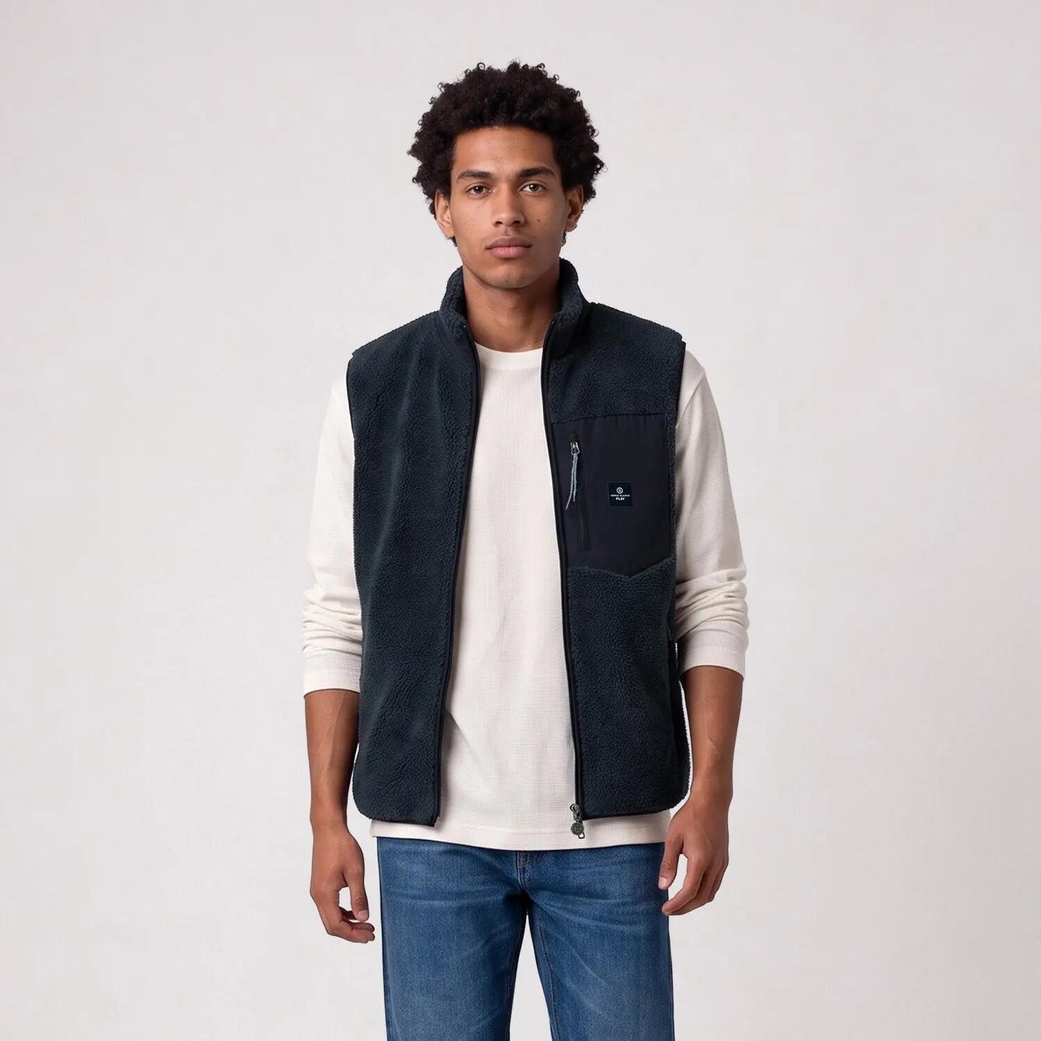 Mouwloze fleecejas Montreal blauw 2/6