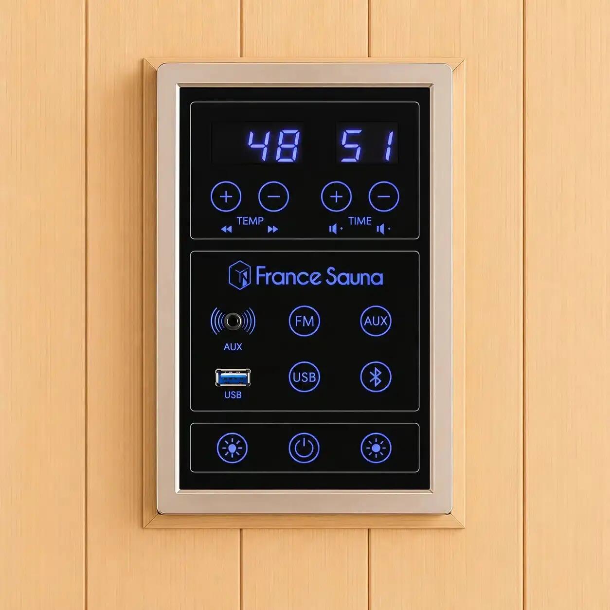 Sauna infrarojos interior Sense IR 3 plazas cabina panorámica 2675W 8/8