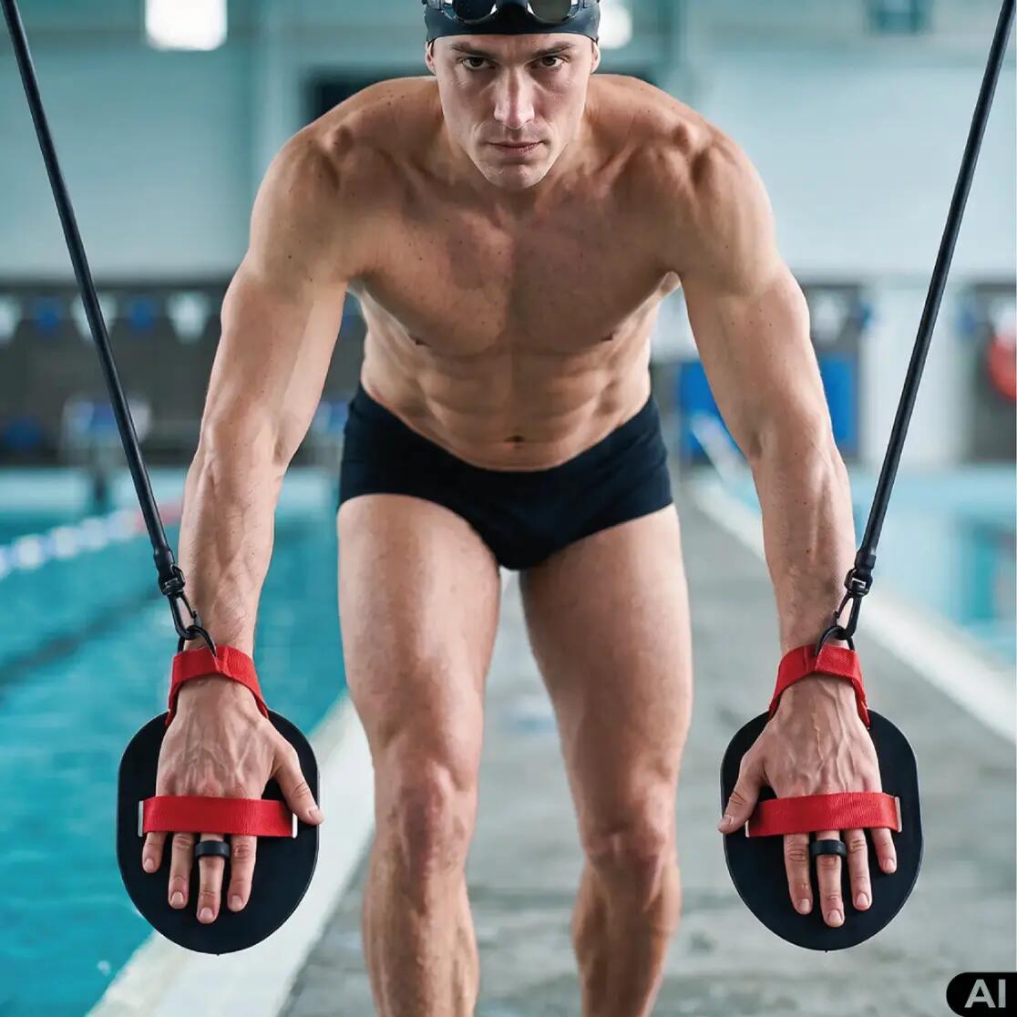 Guma na ląd z wiosełkami trening Aqua-Sport Powerstrech Paddles Resistance 3/8