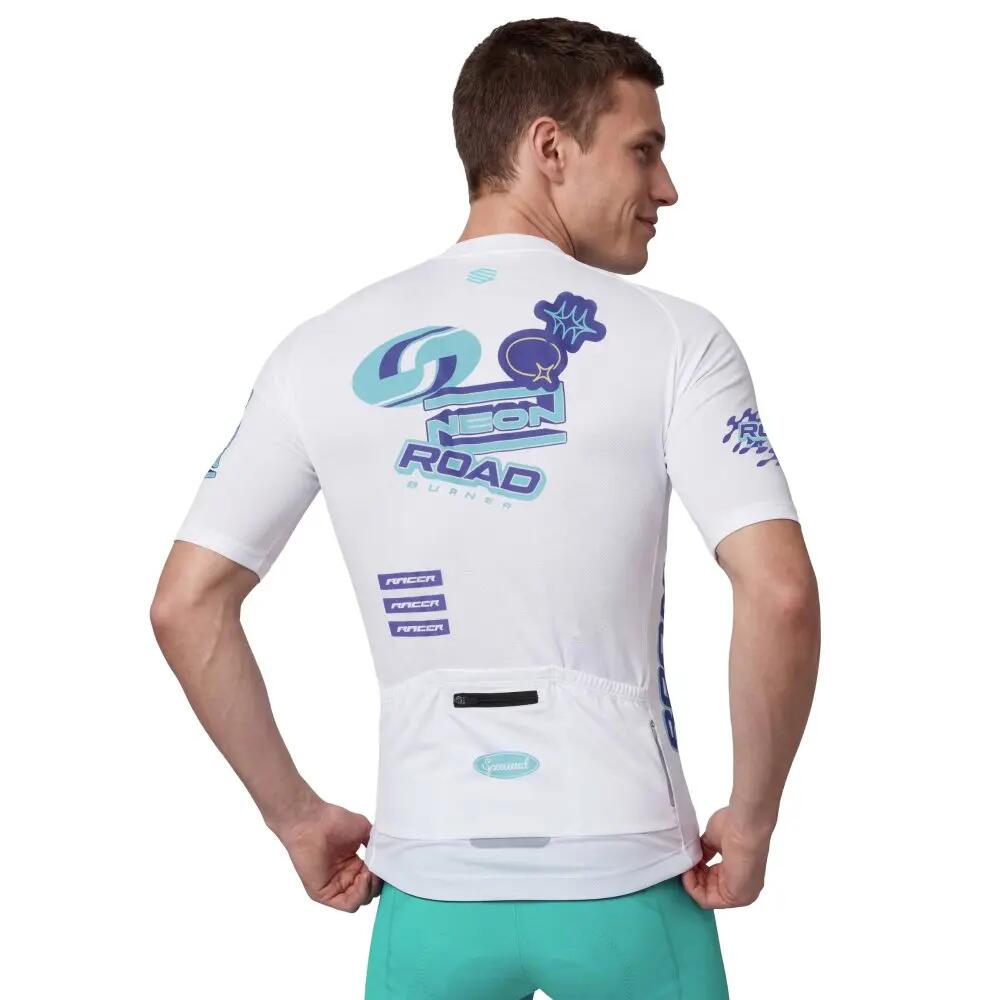 Maillot vélo mesh manches courtes homme Cyclisme M8 NRC White Blanc 2/8