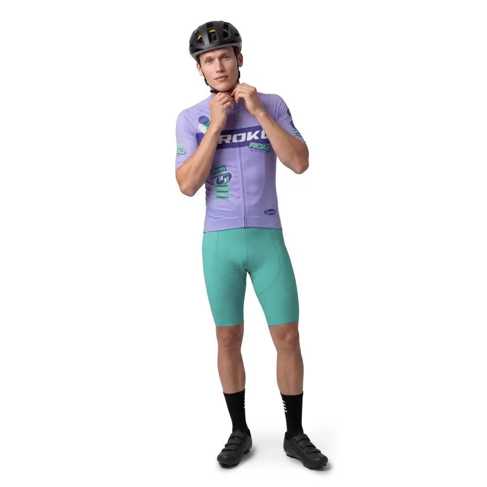 Camisola de ciclismo em malha de manga curta para homem M8 NRC Purple Roxo 3/8