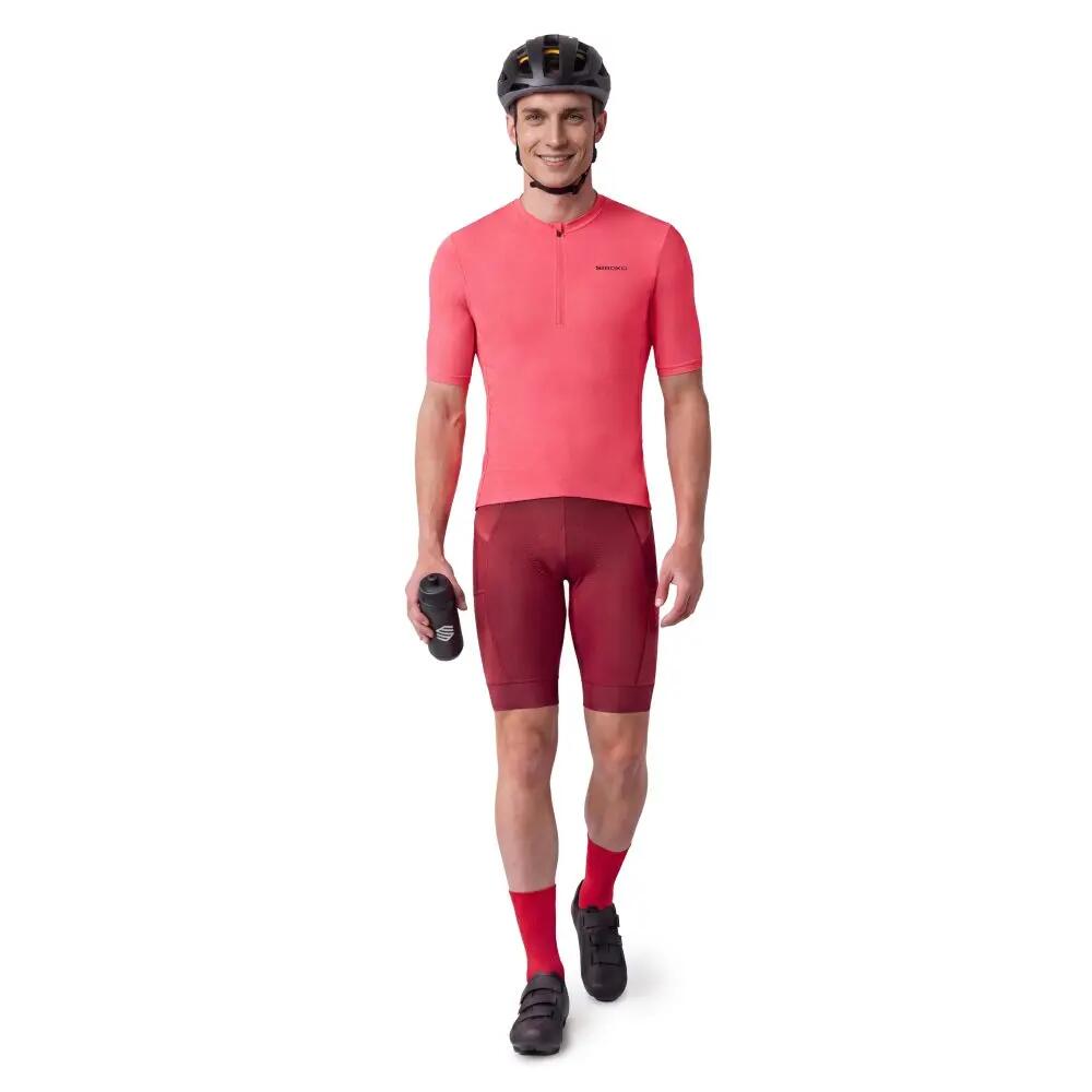 Maglia da ciclismo gravel mezza zip da uomo GM5 Terraquest Red Rosso 3/8