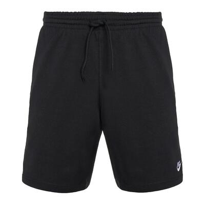 Nike club, pantaloncini uomo in 100% cotone - nero