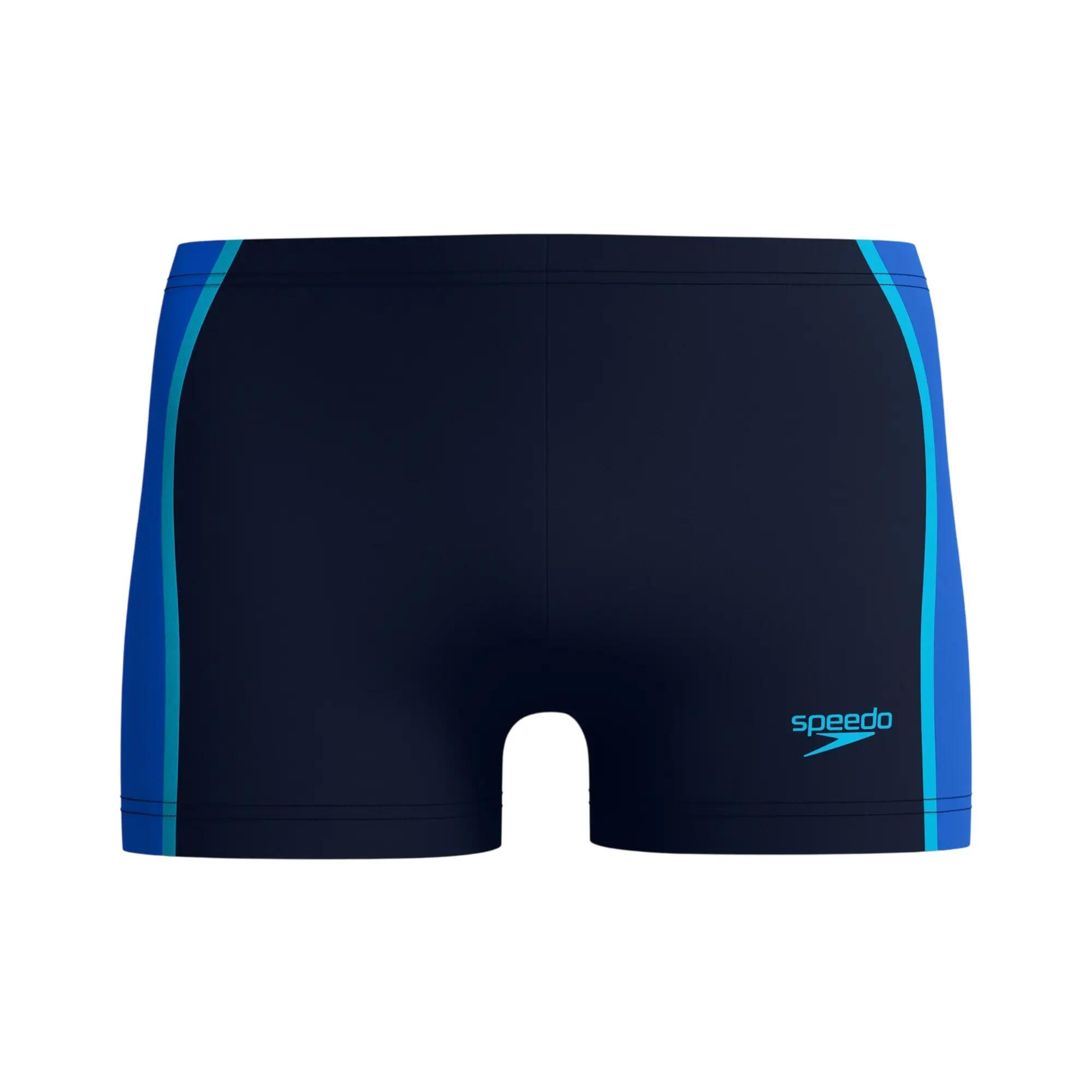 Short De Bain Motif/style Panneau Contrasté SPLICE Homme (Bleu Marine / Bleu) 2/7