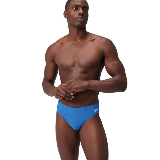 Slip De Bain Motif/style Logo Homme (Bleu)