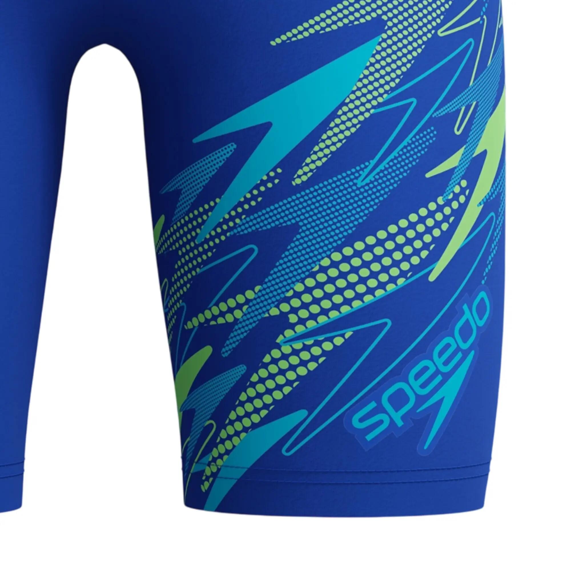 Pantaloncini Jammer Logo Taglio A V Ragazzi Speedo Medley Blu Verde Chiaro 3/7