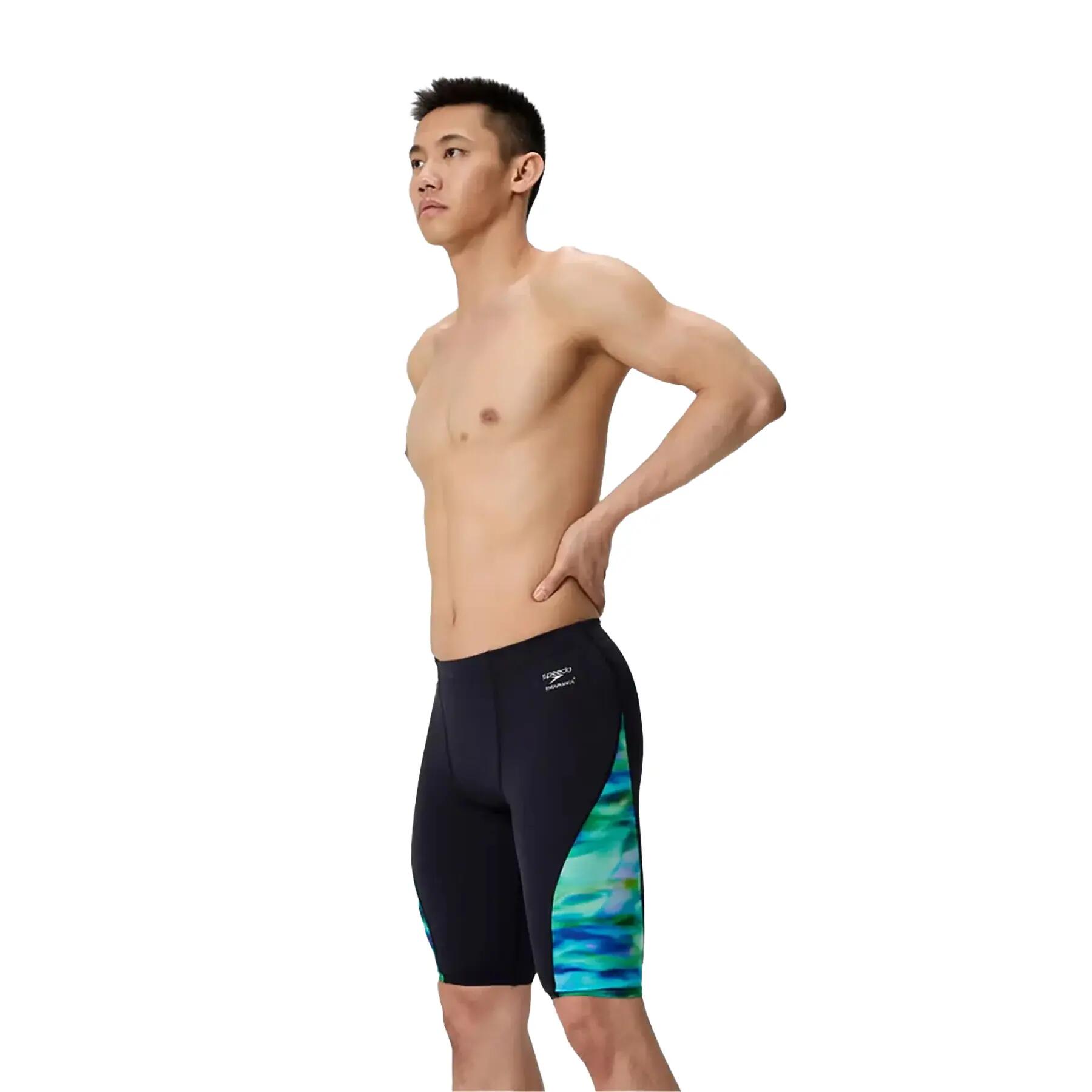 "Spliced" JammerShorts für , Endurance+ Herren Türkis/Schwarz 4/5