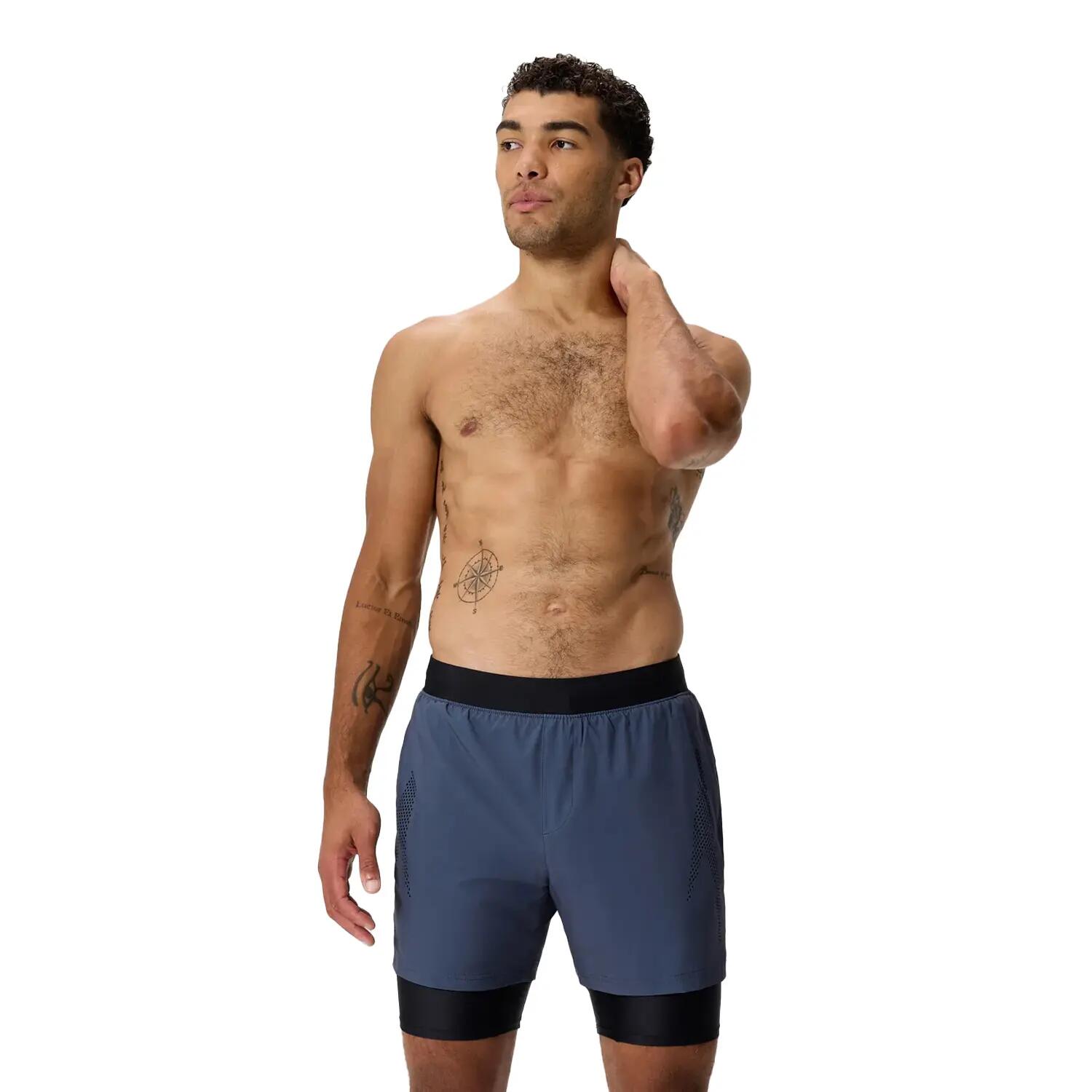Volley Badeshorts Herren Grau/Schwarz 4/7