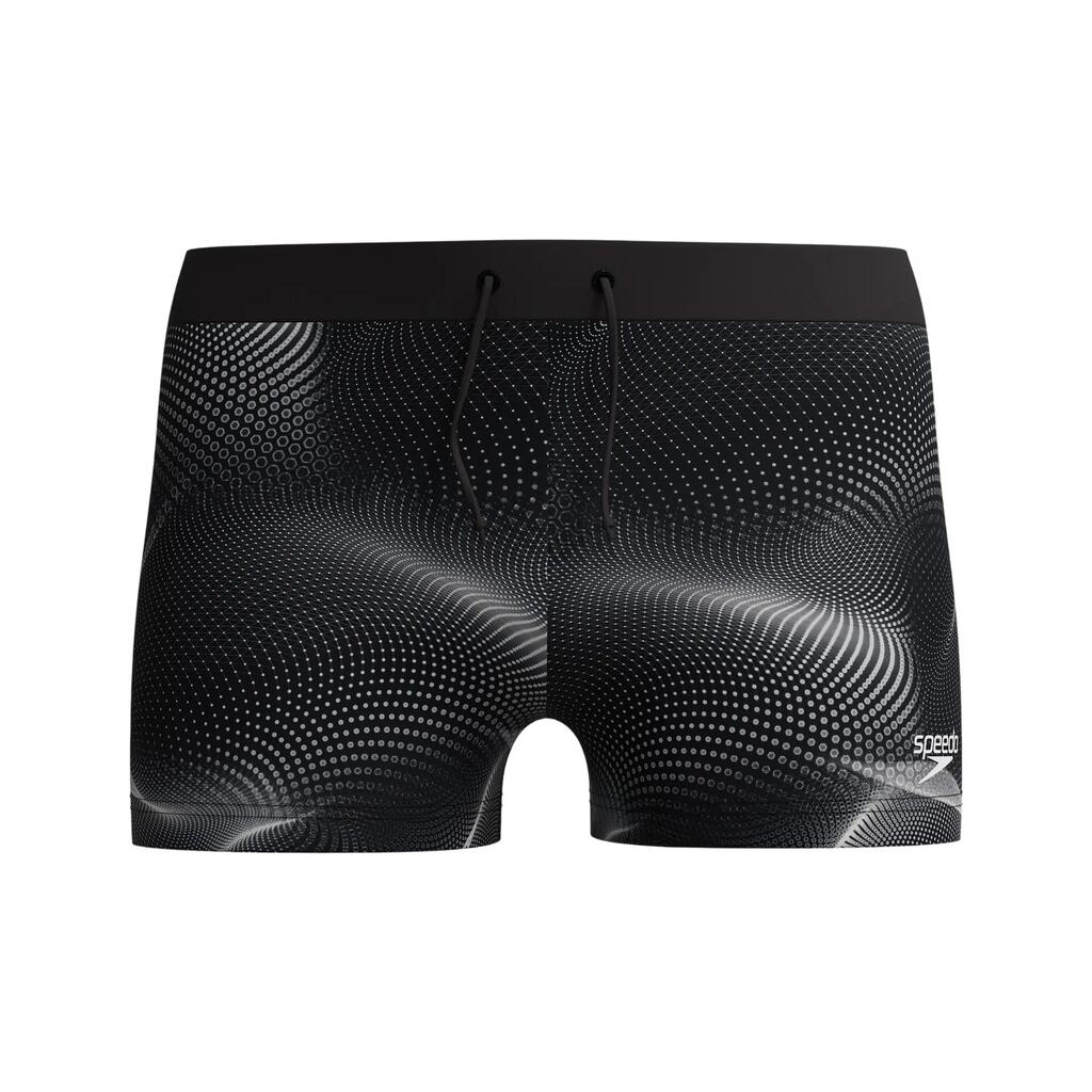 Mens Valmilton Dotted AllOver Print Swim Shorts (Black/Grey)
