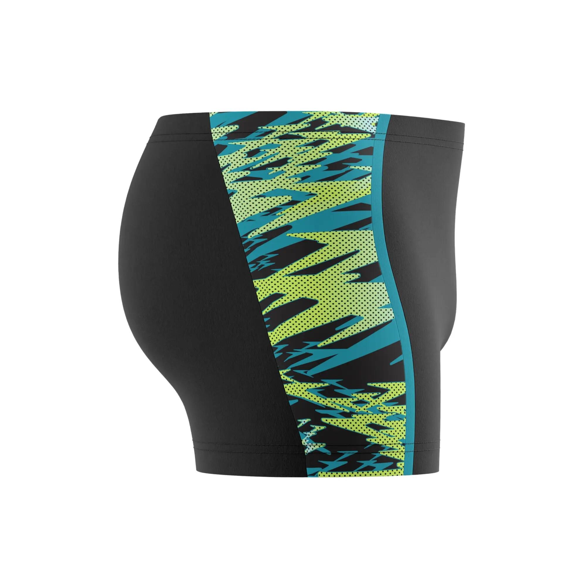 Heren Hyperboom Splice Zwemshort (Zwart, Groen) 6/7