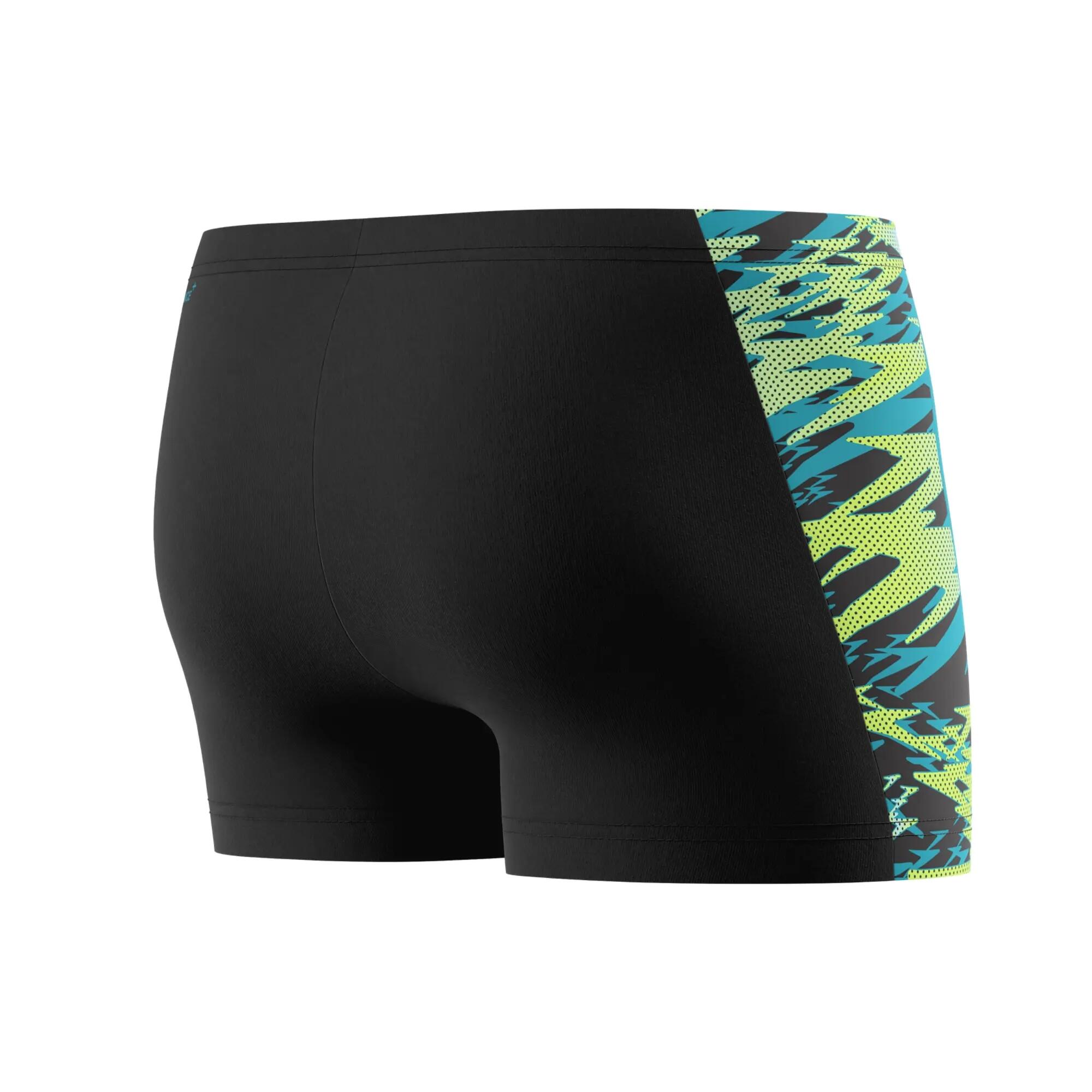 Heren Hyperboom Splice Zwemshort (Zwart, Groen) 4/7