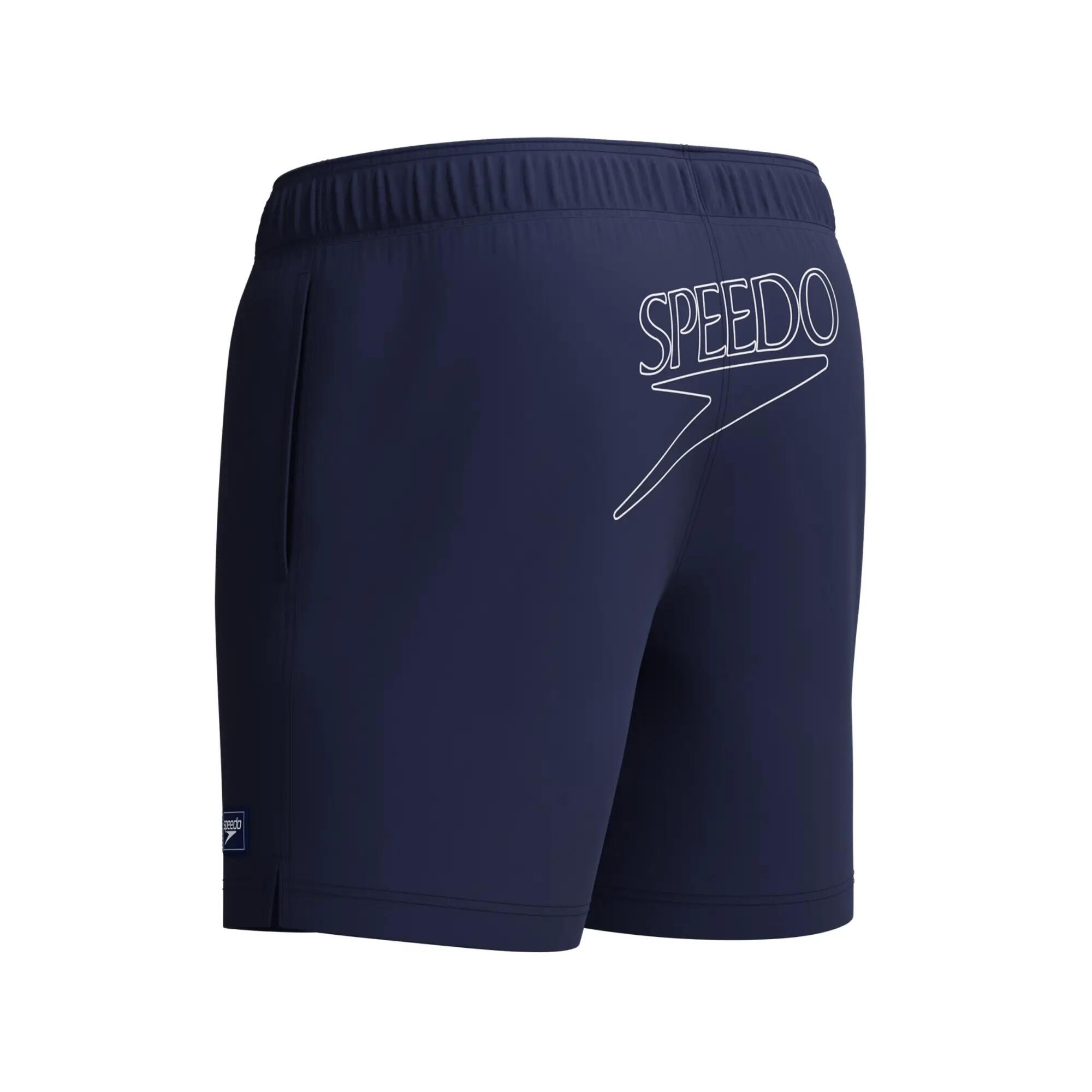 Short De Bain À Taille Élastiquée Motif/style Logo Homme (Bleu Marine) 7/7