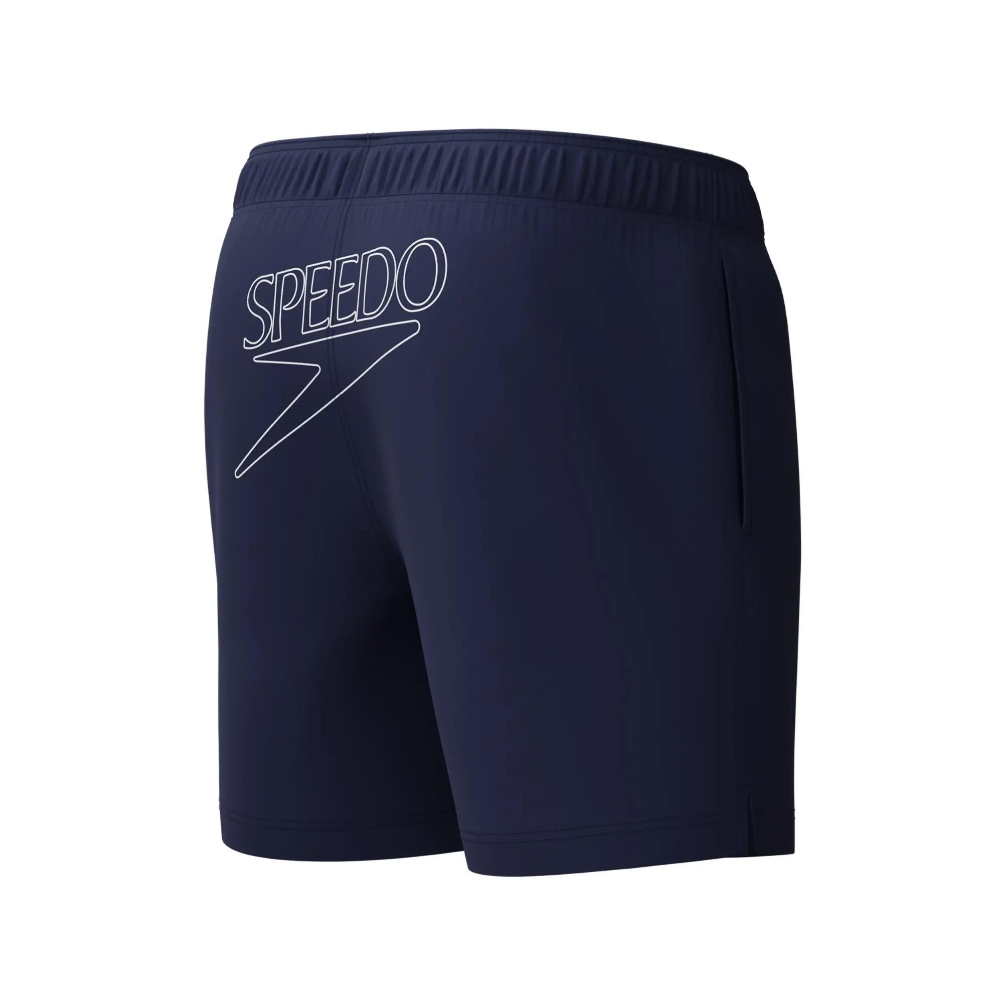 Short De Bain À Taille Élastiquée Motif/style Logo Homme (Bleu Marine) 6/7