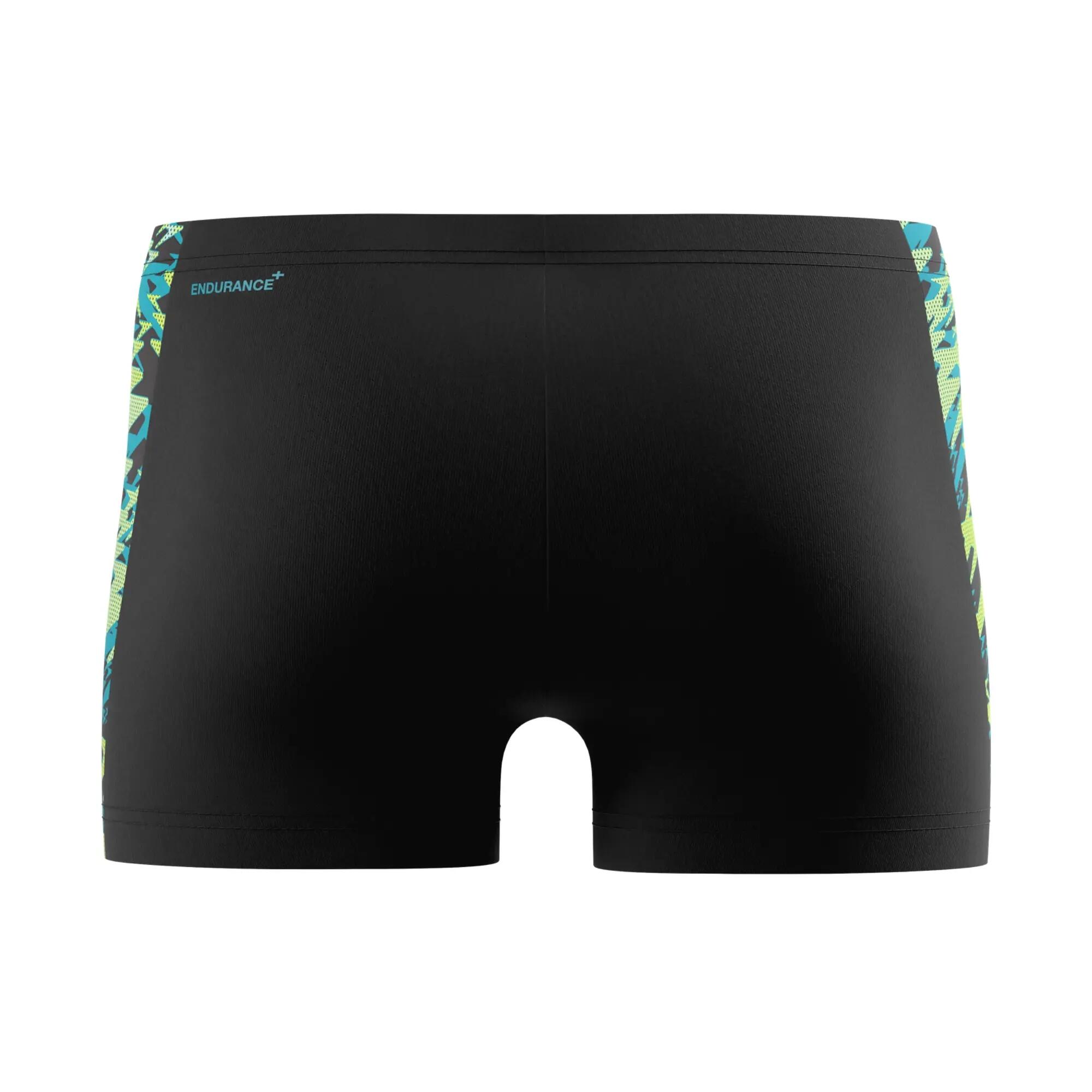 Heren Hyperboom Splice Zwemshort (Zwart, Groen) 2/7