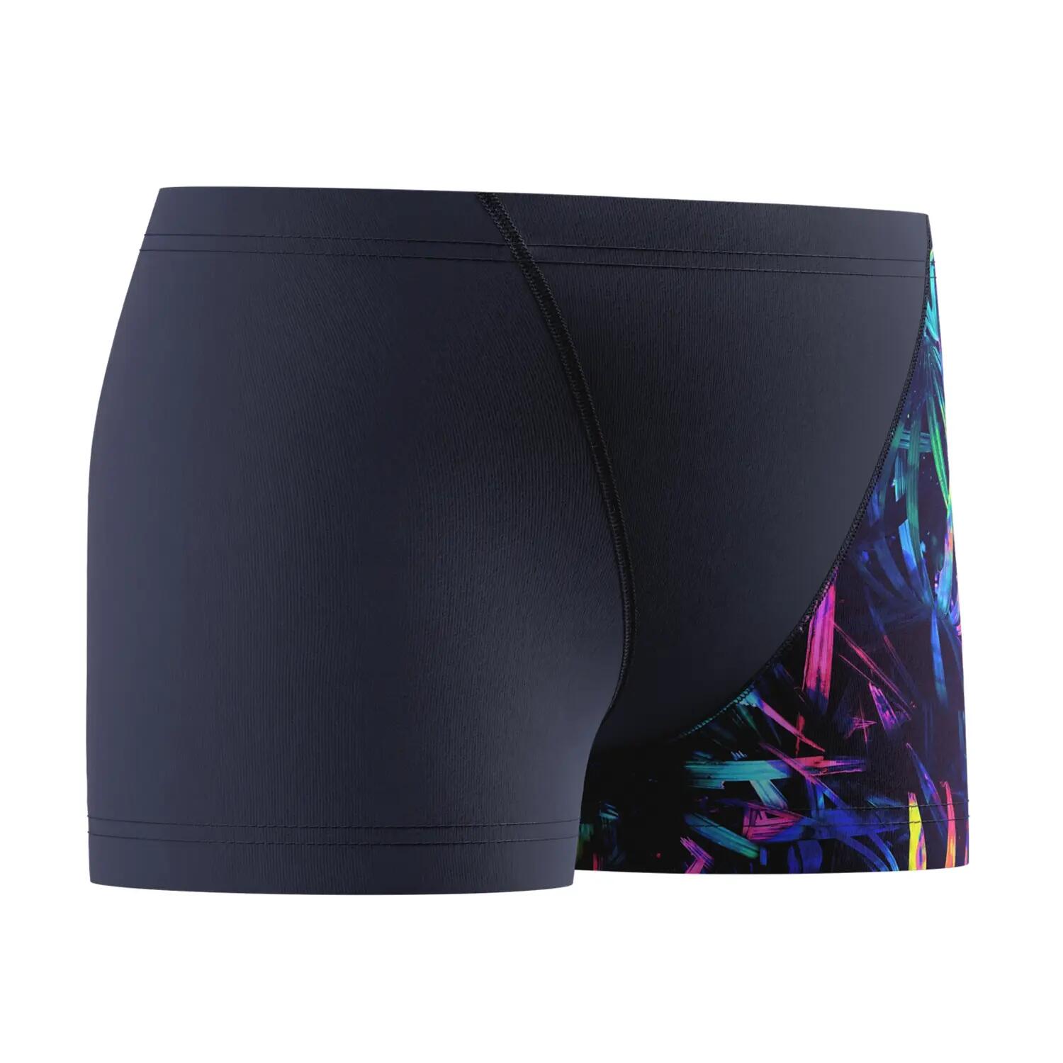 Short De Bain Motif/style Feuilles Tropicales AQUA Garçon (Bleu Marine) 4/5