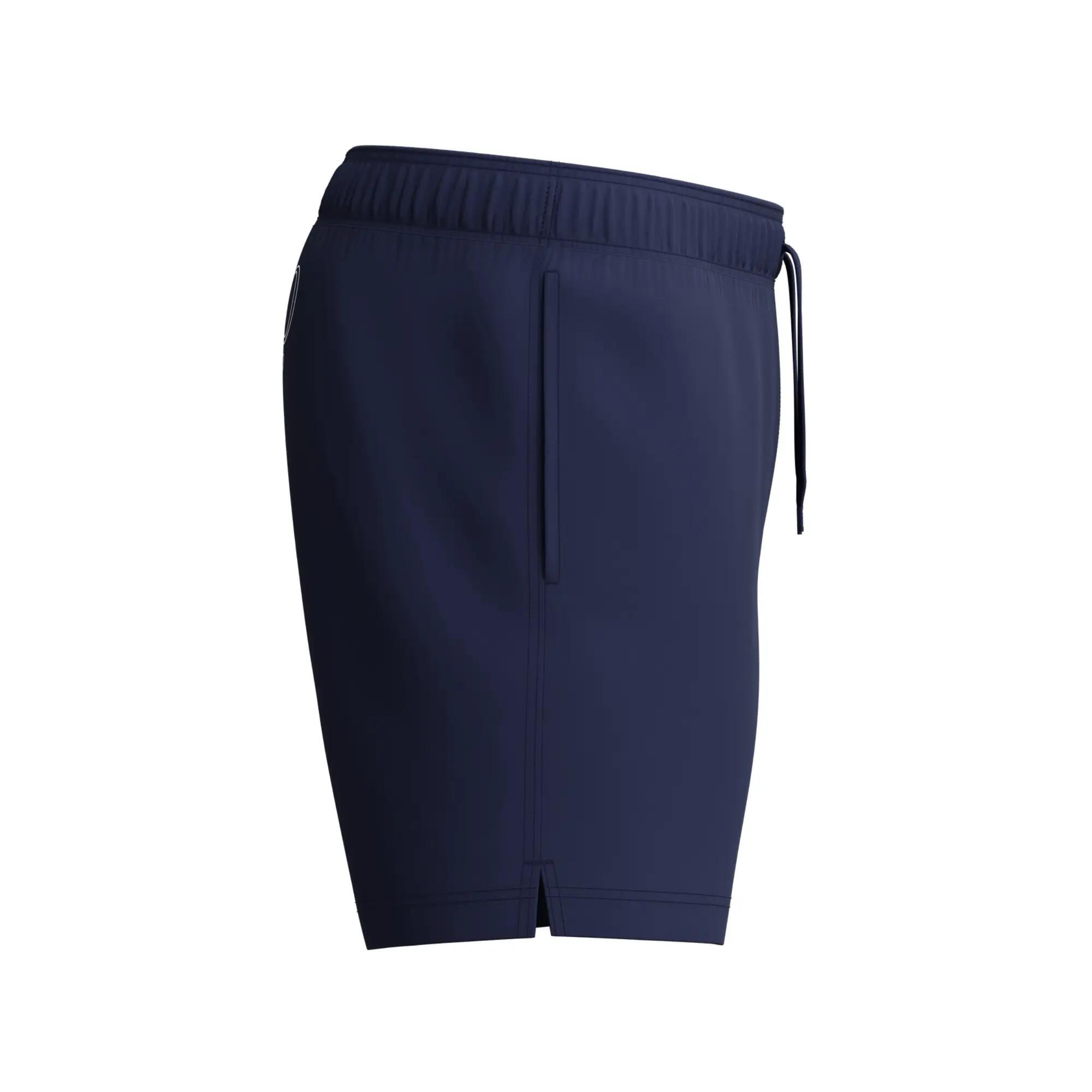 Short De Bain À Taille Élastiquée Motif/style Logo Homme (Bleu Marine) 3/7