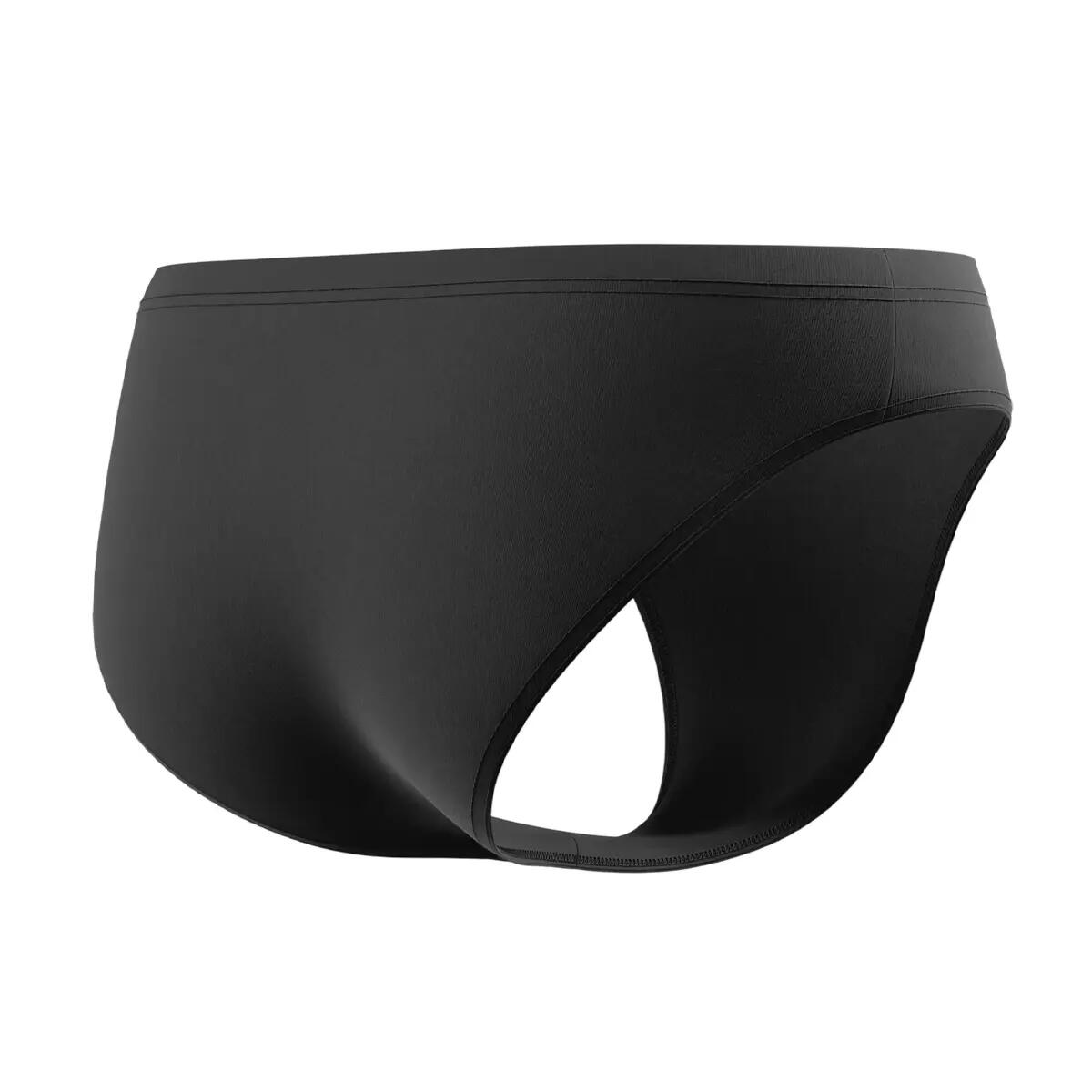 Slip De Bain À Taille Élastiquée Motif/style Logo MEDLEY Homme (Noir) 4/7