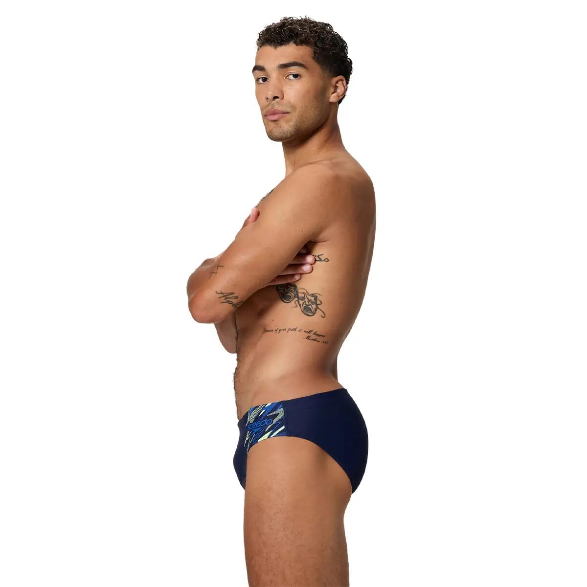 Slip Da Bagno Logo Uomo Speedo Medley Blu Navy 3/7