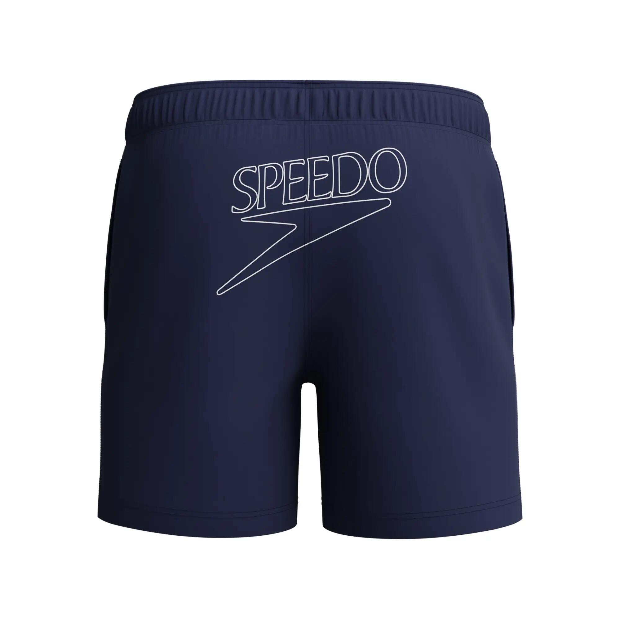 Short De Bain À Taille Élastiquée Motif/style Logo Homme (Bleu Marine) 2/7