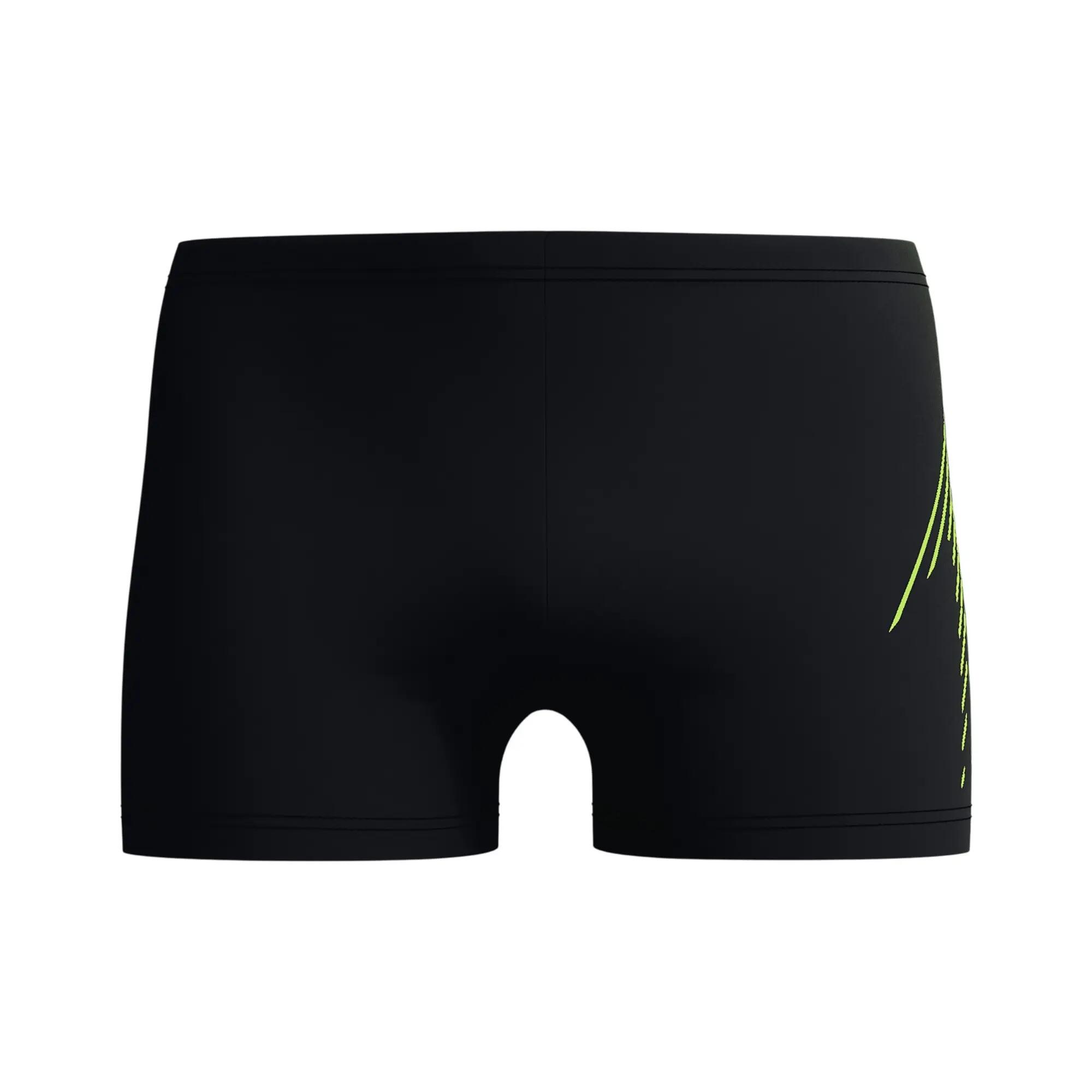Short De Bain Motif/style Logo HYPERBOOM PLACEMENT Homme (Noir / Jaune) 2/6
