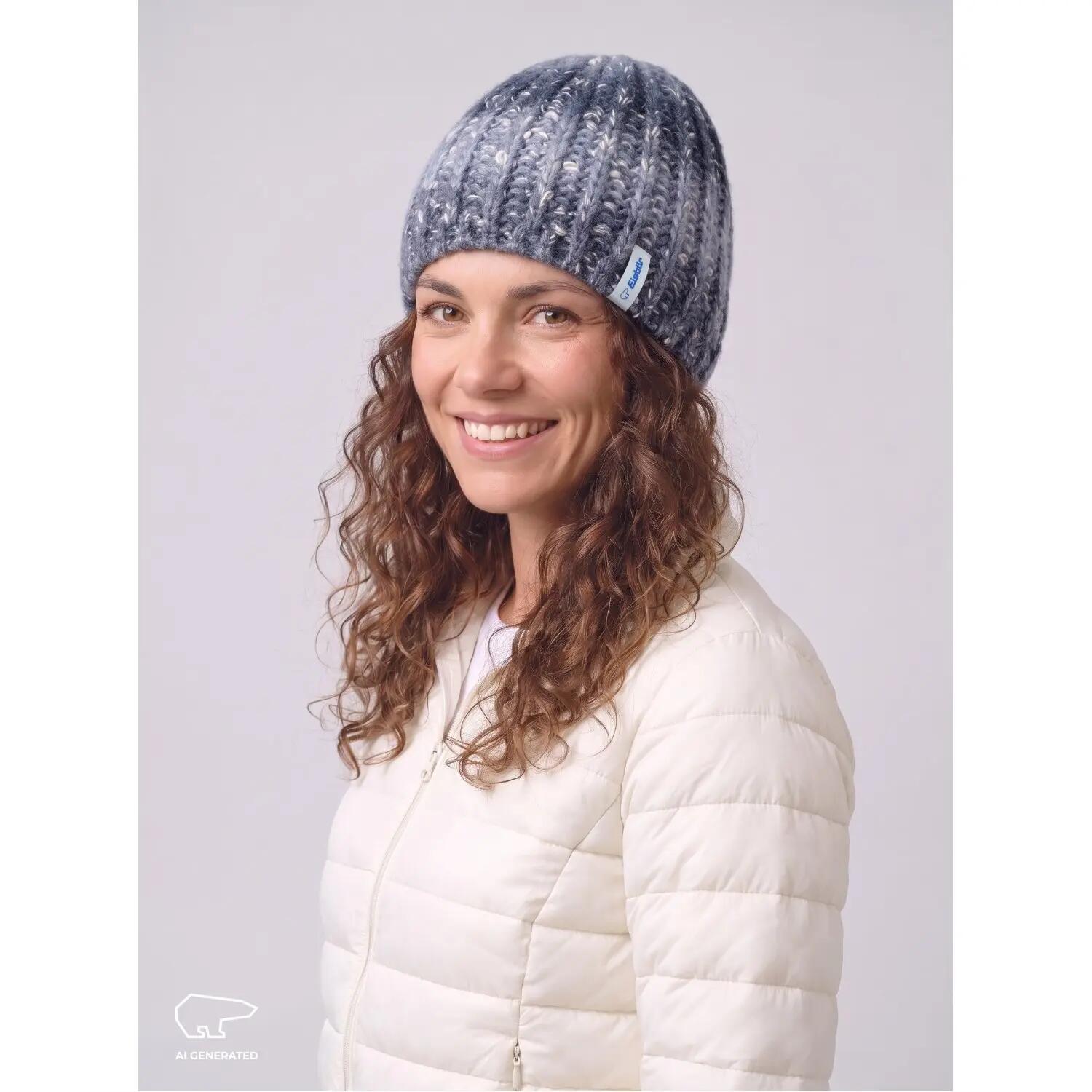 Eisbär Strickmütze aus Bio-Baumwolle für Damen 3/4