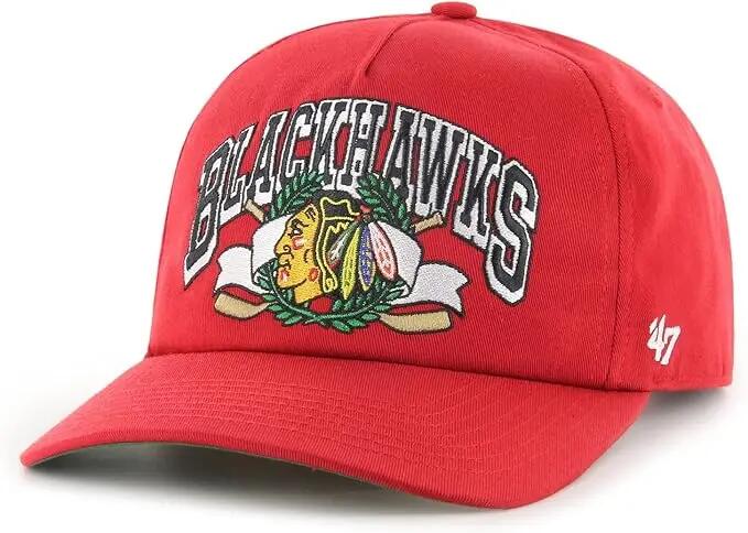 '47 NHL Chicago Blackhawks Laurel 47 Captain DTR RED Kappe 3/3