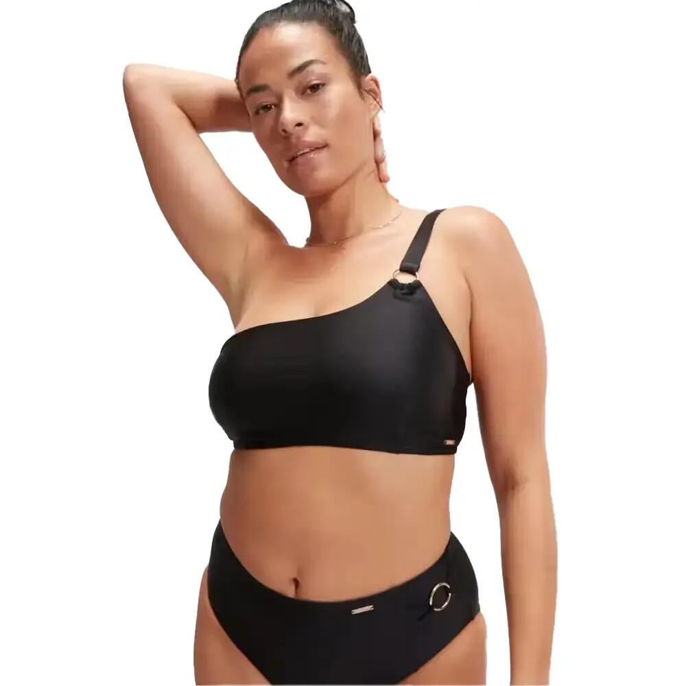 Haut De Maillot De Bain Uni Et Asymétrique Femme (Noir) 6/7