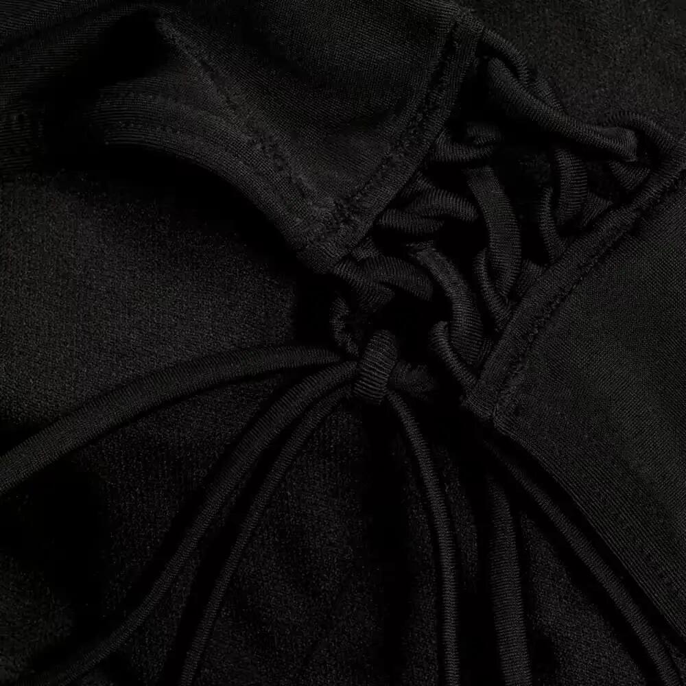 Haut De Maillot De Bain Uni Et Asymétrique Femme (Noir) 4/7