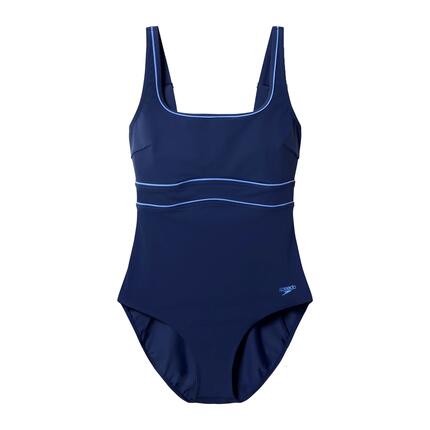 Maillot De Bain 1 Pièce À Bretelles Ajustables SOLID CONTOUR ECLIPSE Femme (Bleu