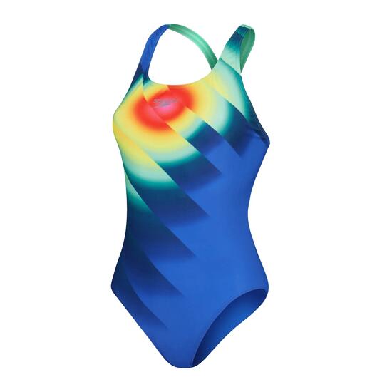 Maillot De Bain 1 Pièce Motif/style Numérique PLACEMENT Femme (Bleu / Vert /