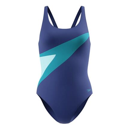 Speedo Badeanzug Hyperboom Butterfly Back Nachtblau/Hyperteal