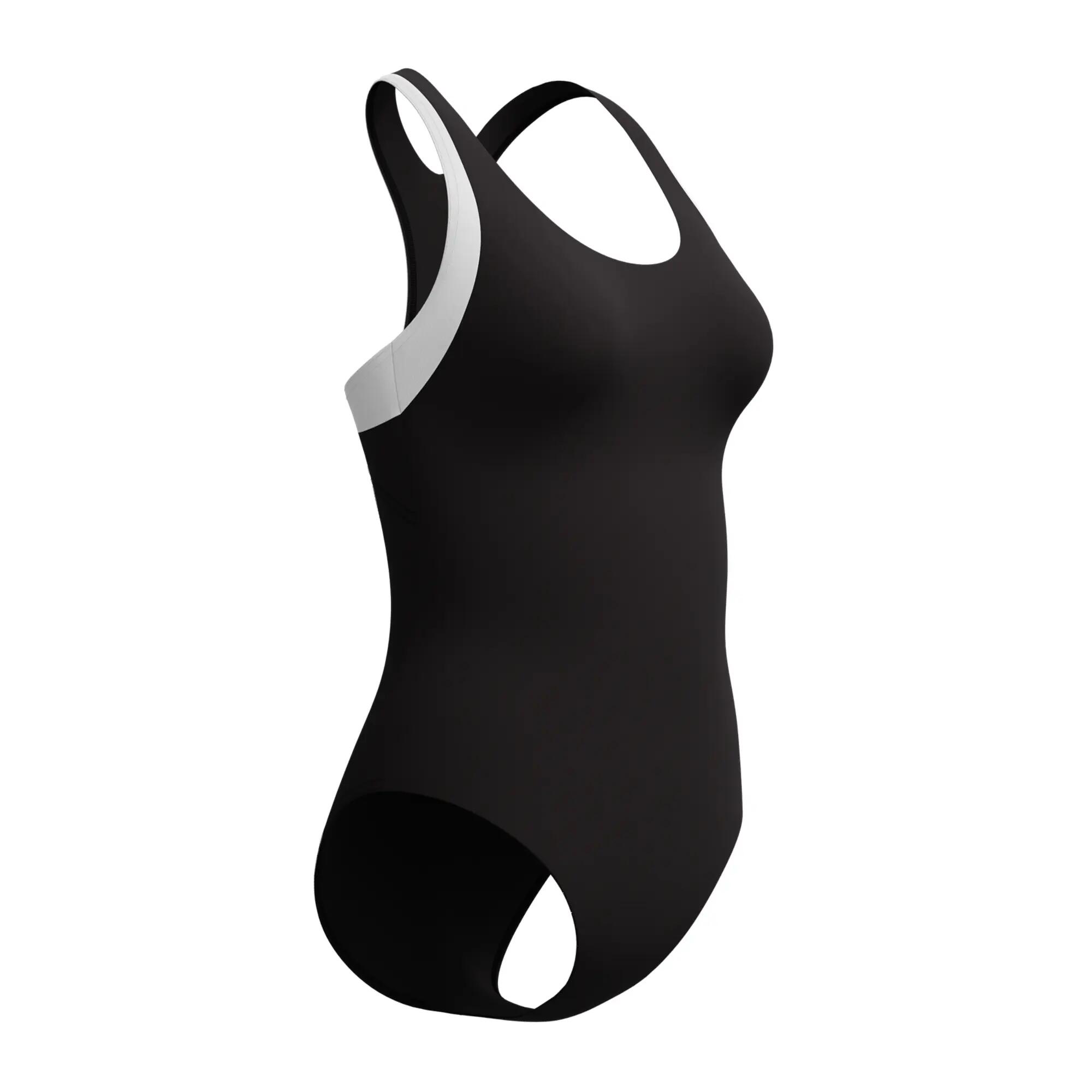 Maillot De Bain 1 Pièce Dos Nageur Motif/style Blocs De Couleurs Femme (Noir) 4/5