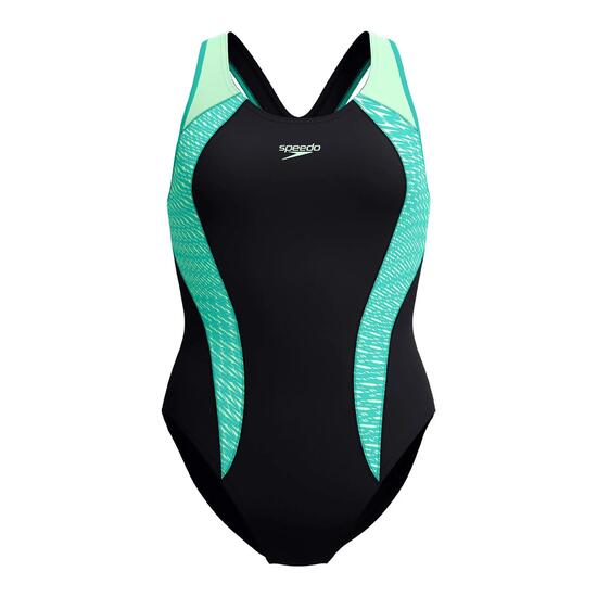 Maillot De Bain 1 Pièce Contrasté Motif/style Laneback PLACEMENT Femme