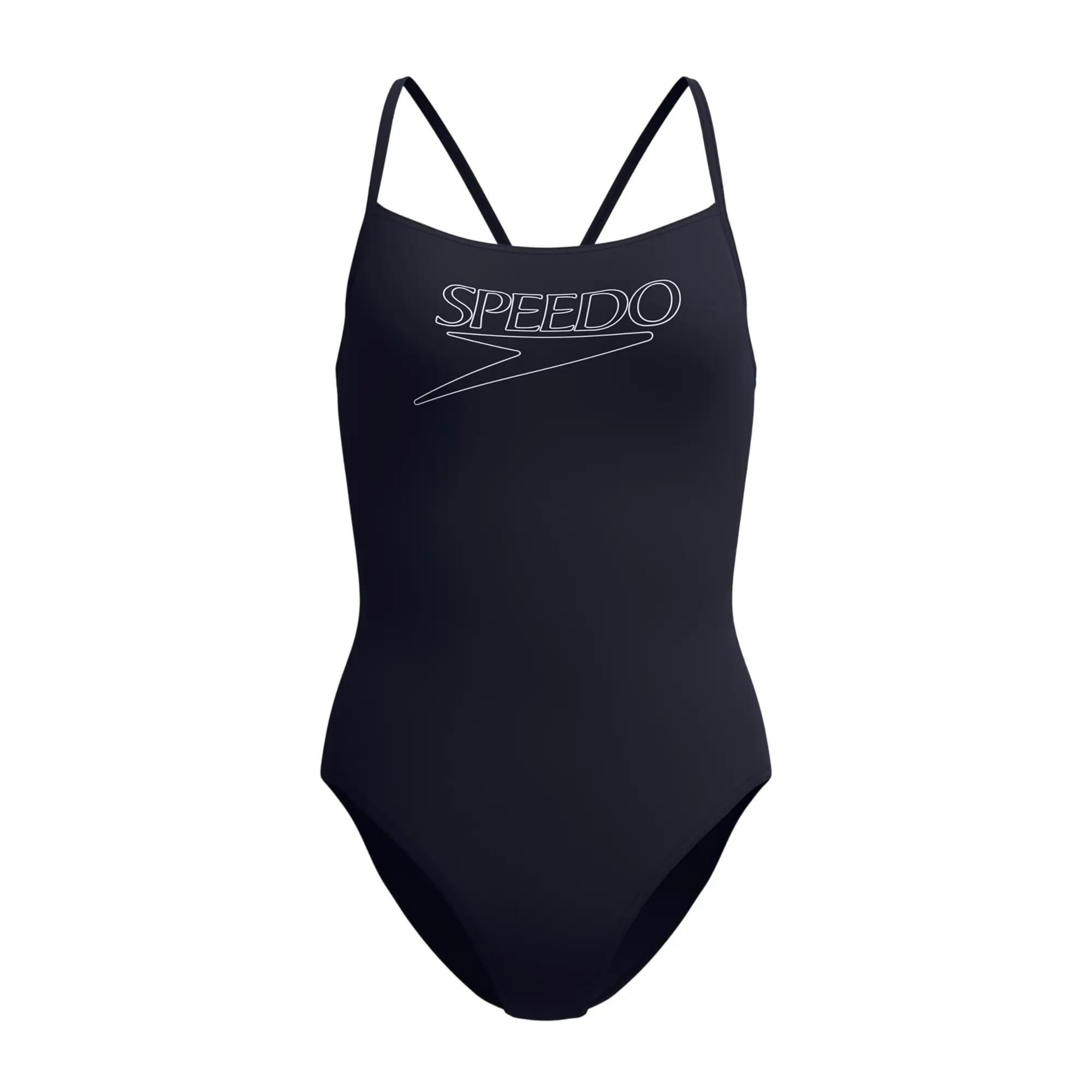 Badeanzug für , Dünner Riemen, Endurance+ Damen Schwarz 2/7