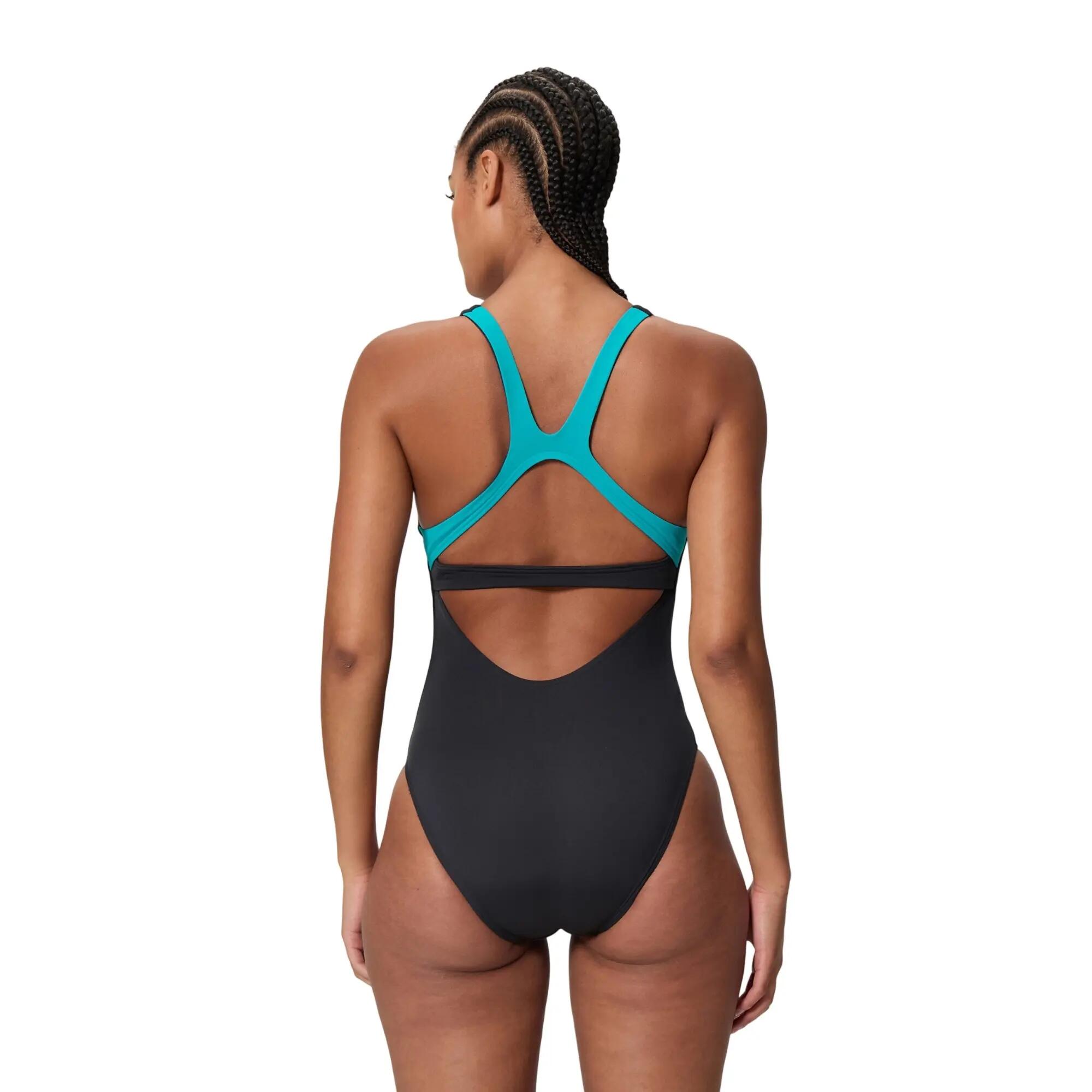 Maillot De Bain 1 Pièce Dos Nageur Motif/style Bretelles Contrastées Femme 4/7