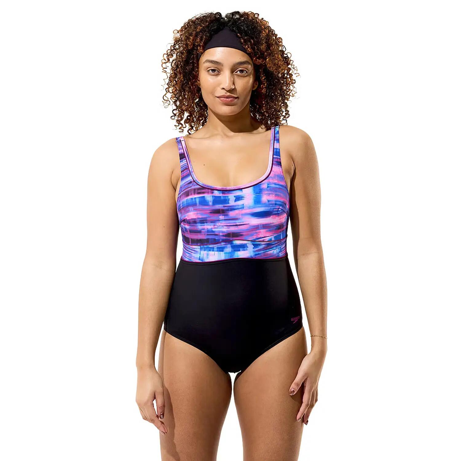 Contour Eclipse eendelig zwempak voor dames (Zwart) 4/7