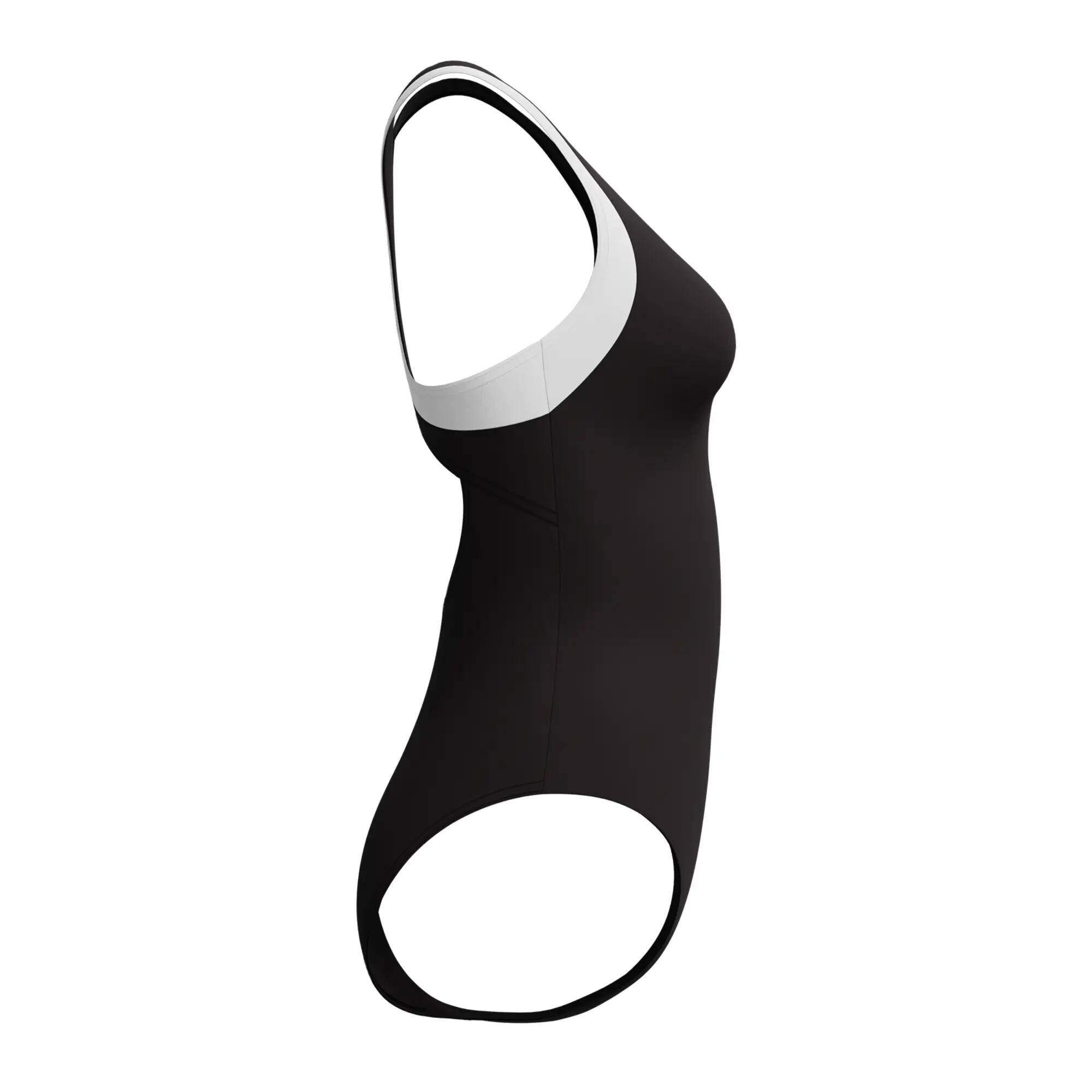 Maillot De Bain 1 Pièce Dos Nageur Motif/style Blocs De Couleurs Femme (Noir) 3/5