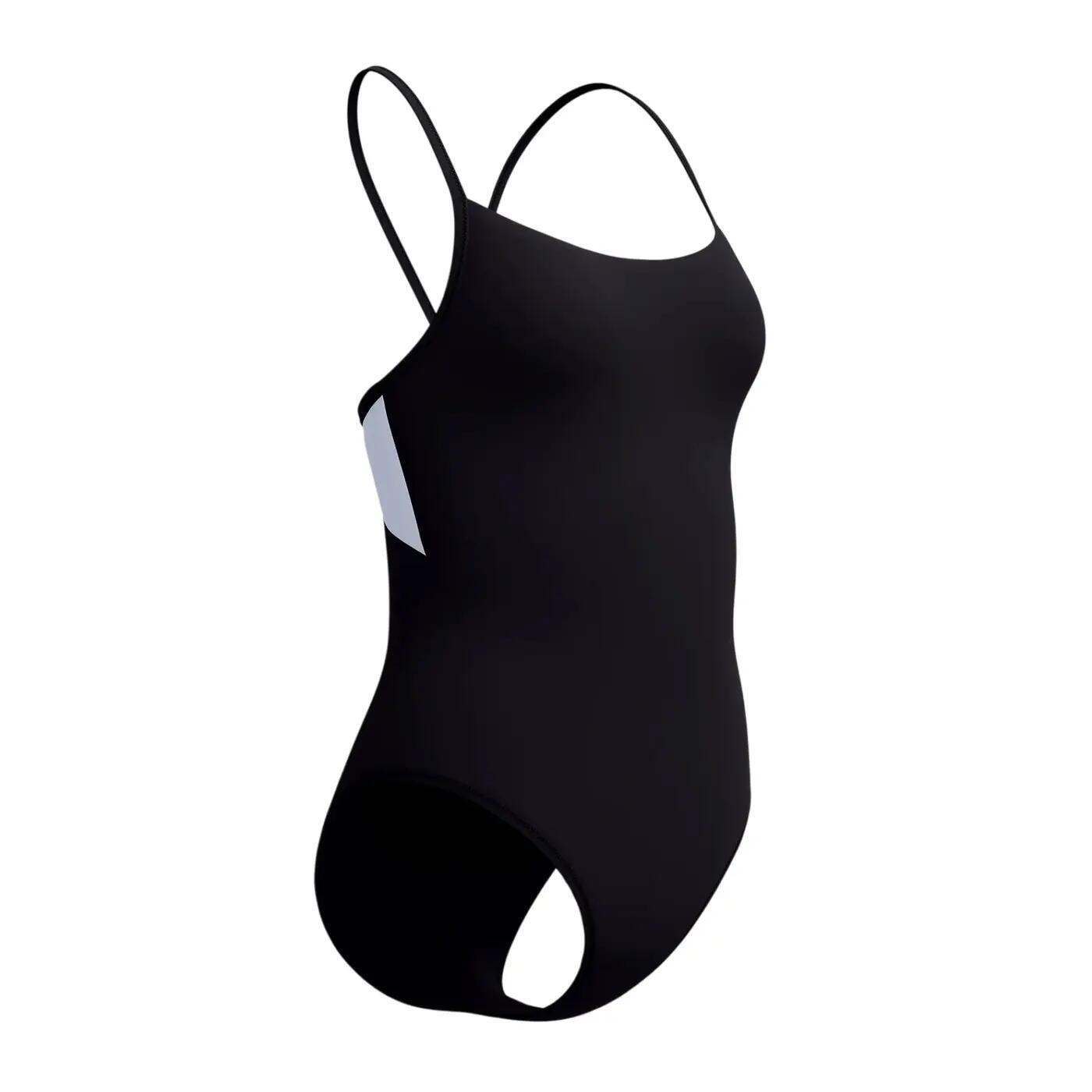 Maillot De Bain 1 Pièce Motif/style Bicolore Femme (Noir) 6/7