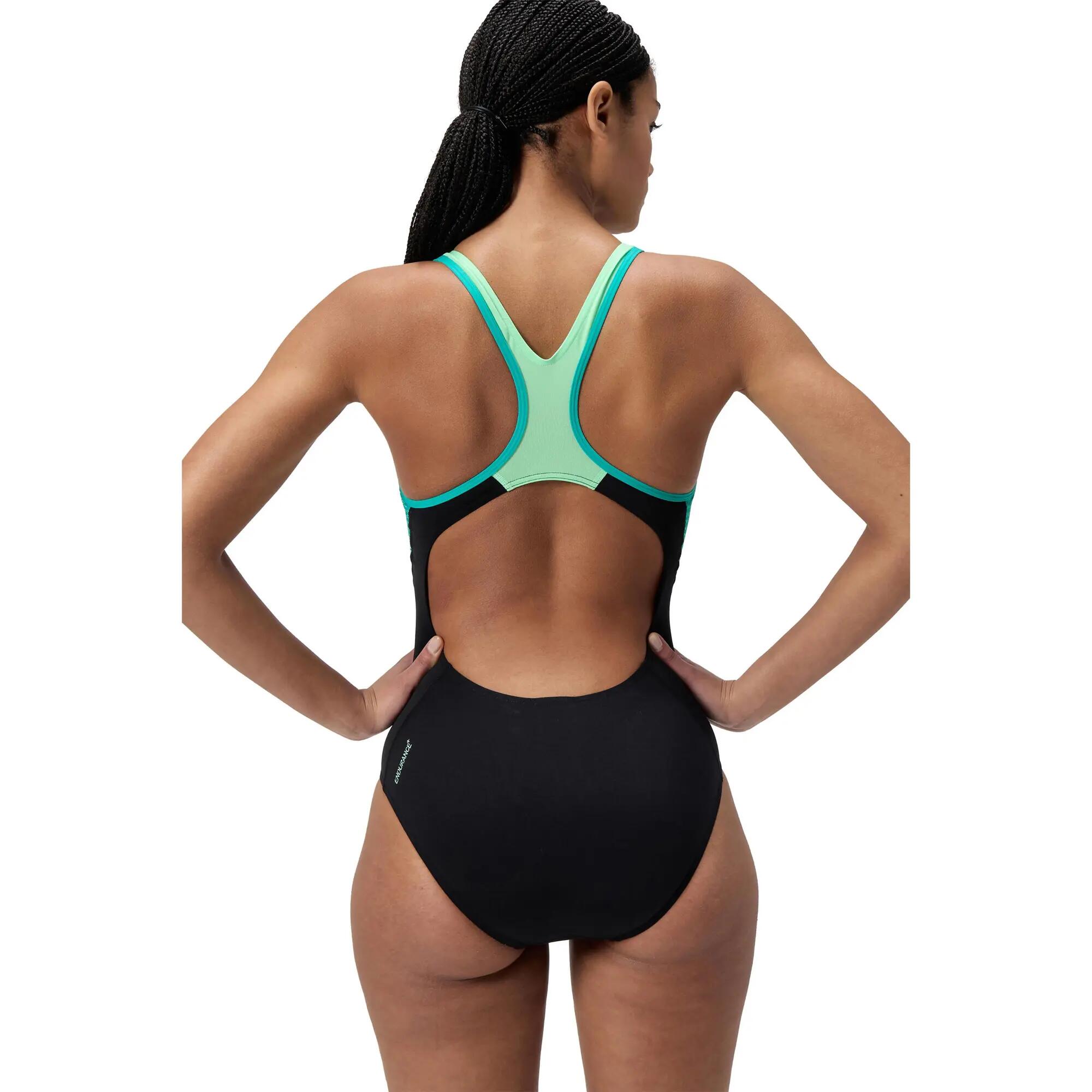 Costume Da Bagno Intero Laneback Donna Speedo Placement Turchese 6/7