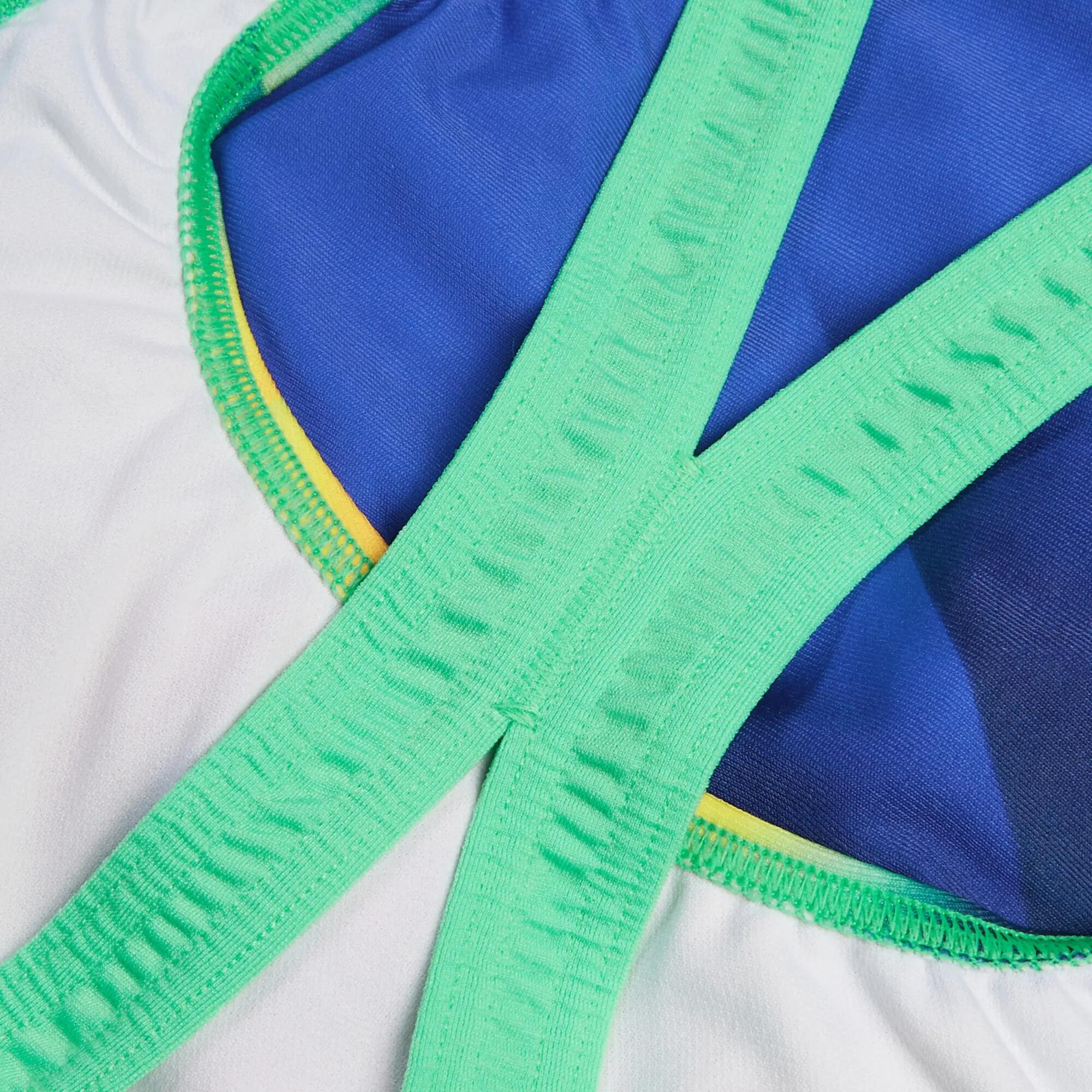 Dames Opleg Digitaal Powerback Eendelig Zwempak (Blauw/Groen/Geel) 4/7