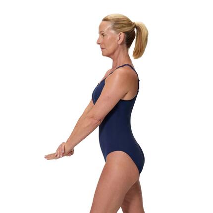 Maillot De Bain 1 Pièce À Bretelles Ajustables Motif/style Uni AQUANITE Femme