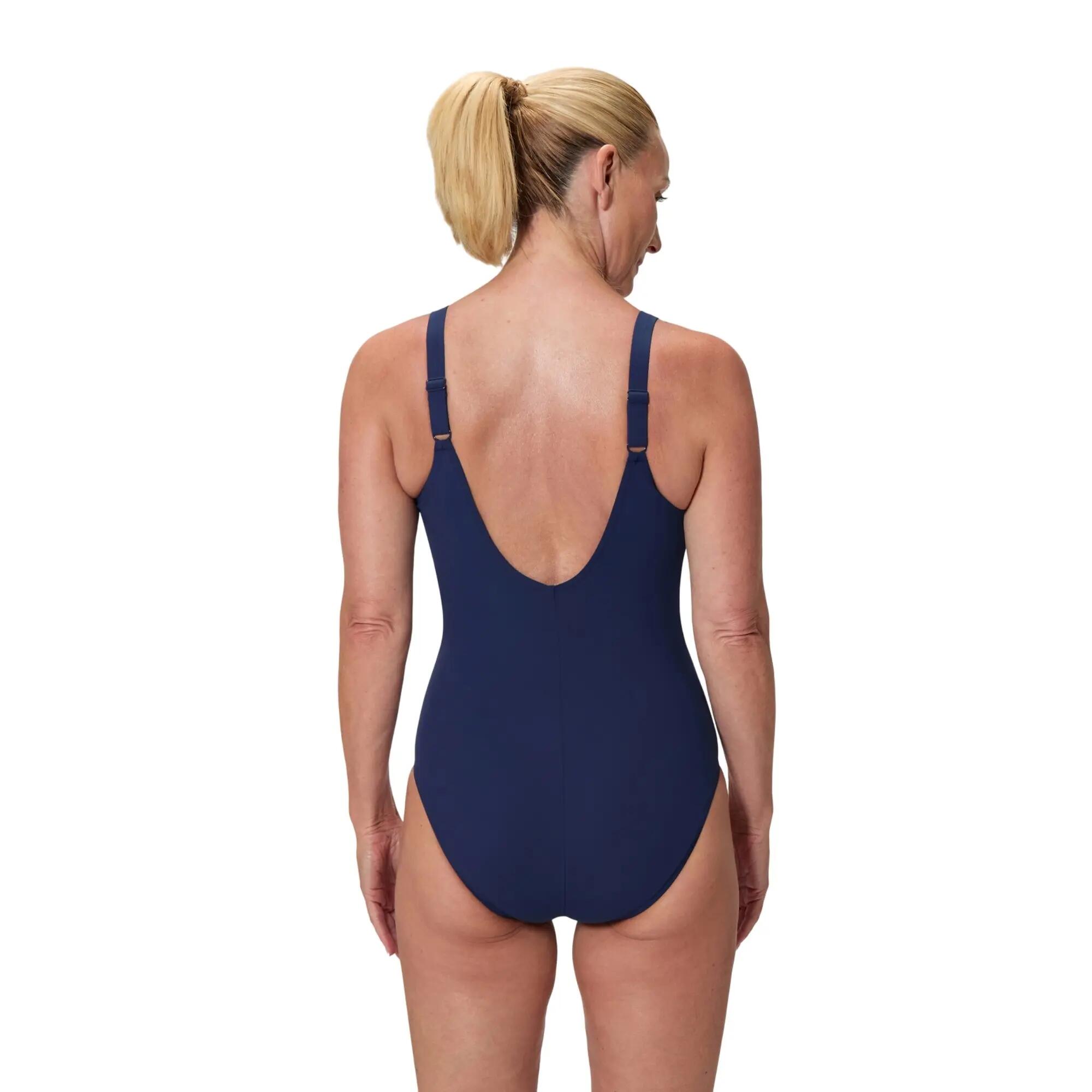 Maillot De Bain 1 Pièce À Bretelles Ajustables Motif/style Uni AQUANITE Femme 4/5
