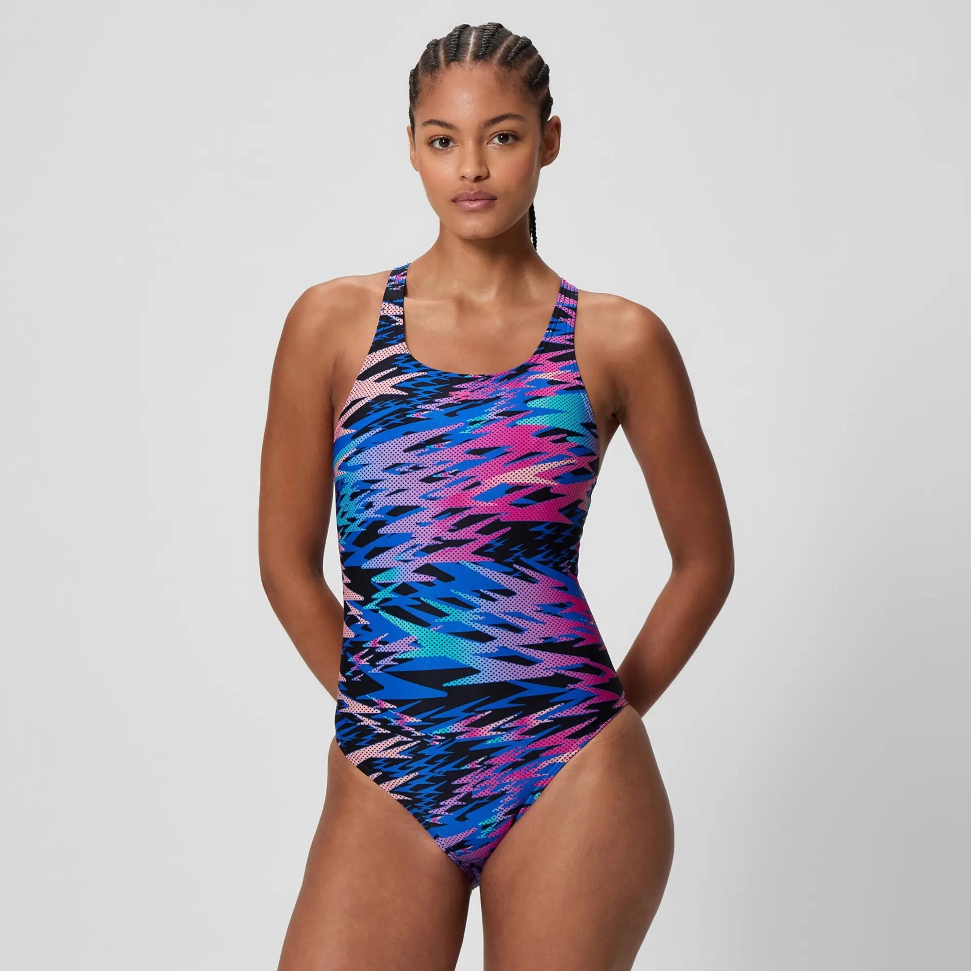 Costume Da Bagno Intero Logo Ripetuto Donna Speedo Hyperboom Medalist Nero 3/7